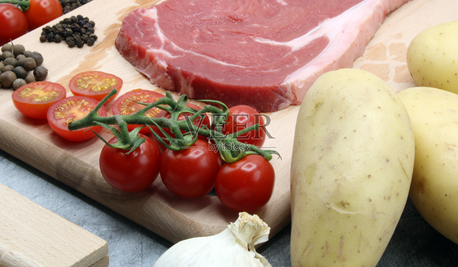 牛排的特写照片摄影图片