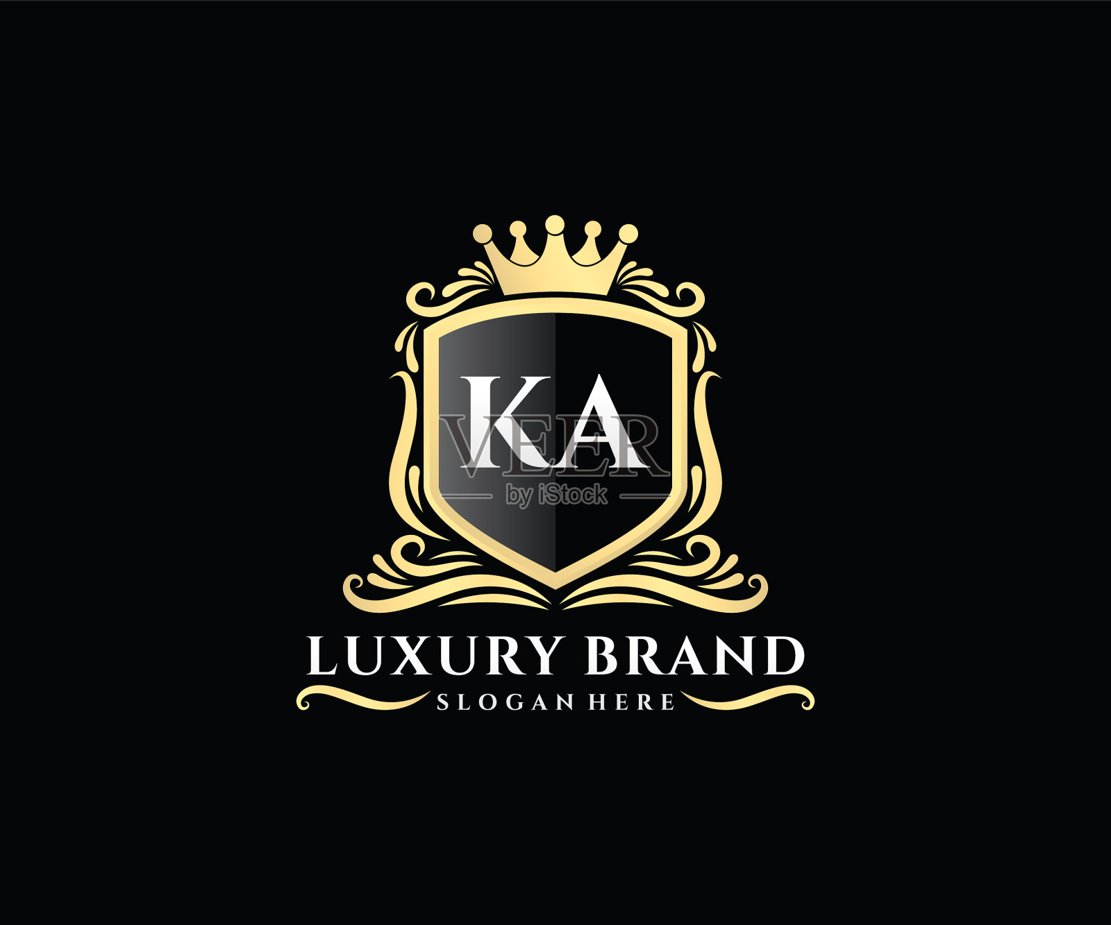 金卡首字母书写女性插画图片素材