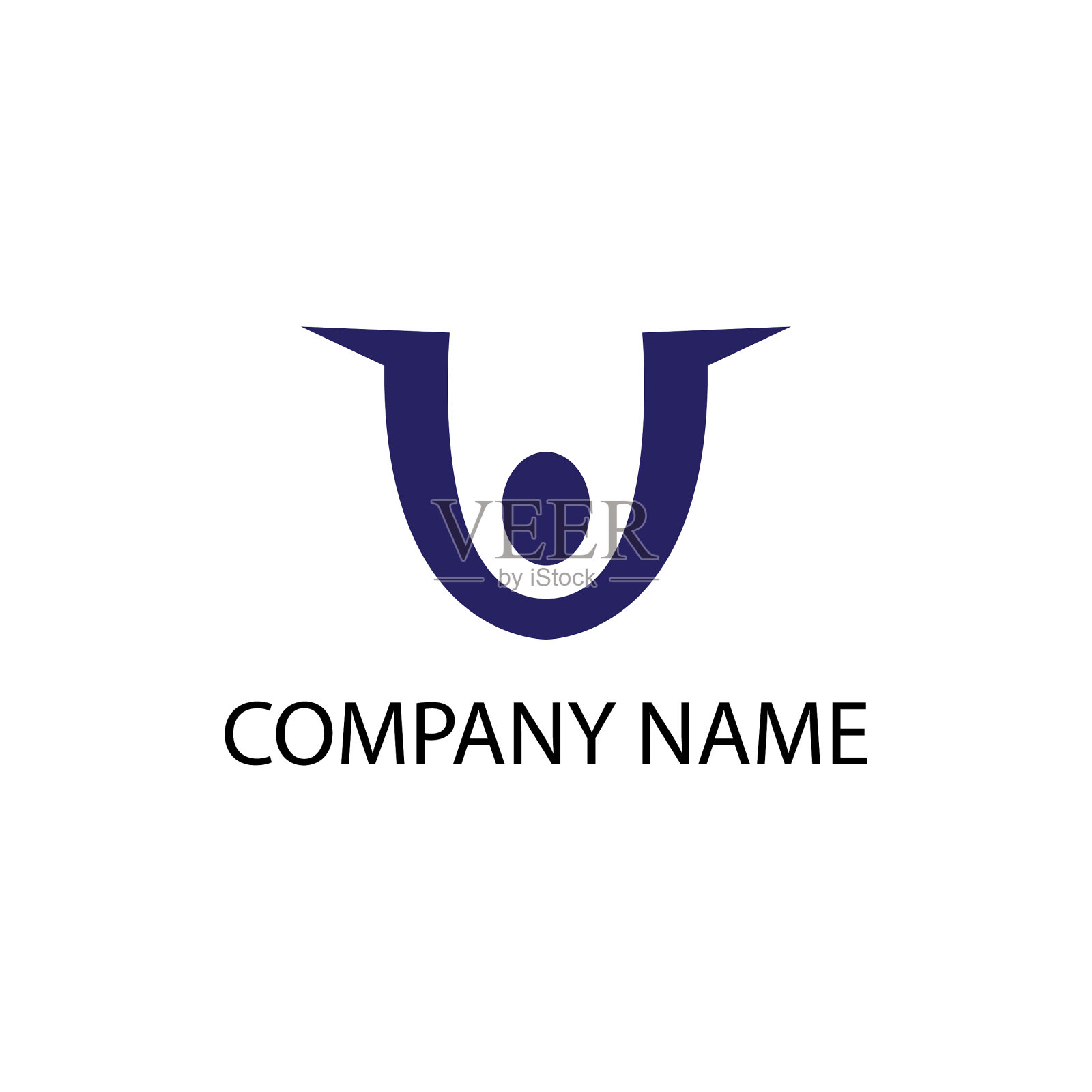 字母u标志适合简单的现代设计模板插画图片素材