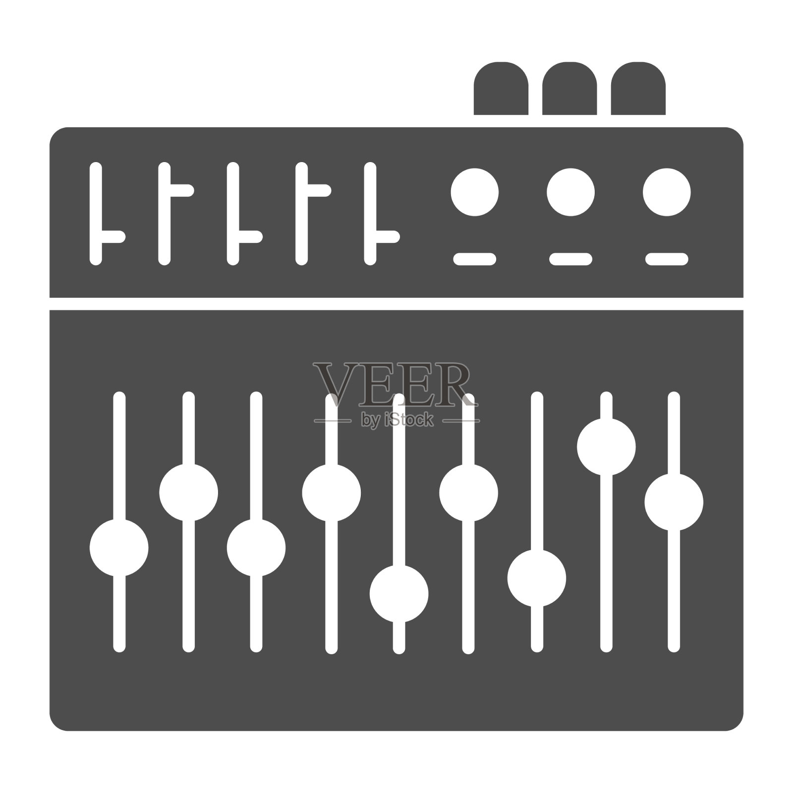 均衡器固体图标声音设计理念图标素材