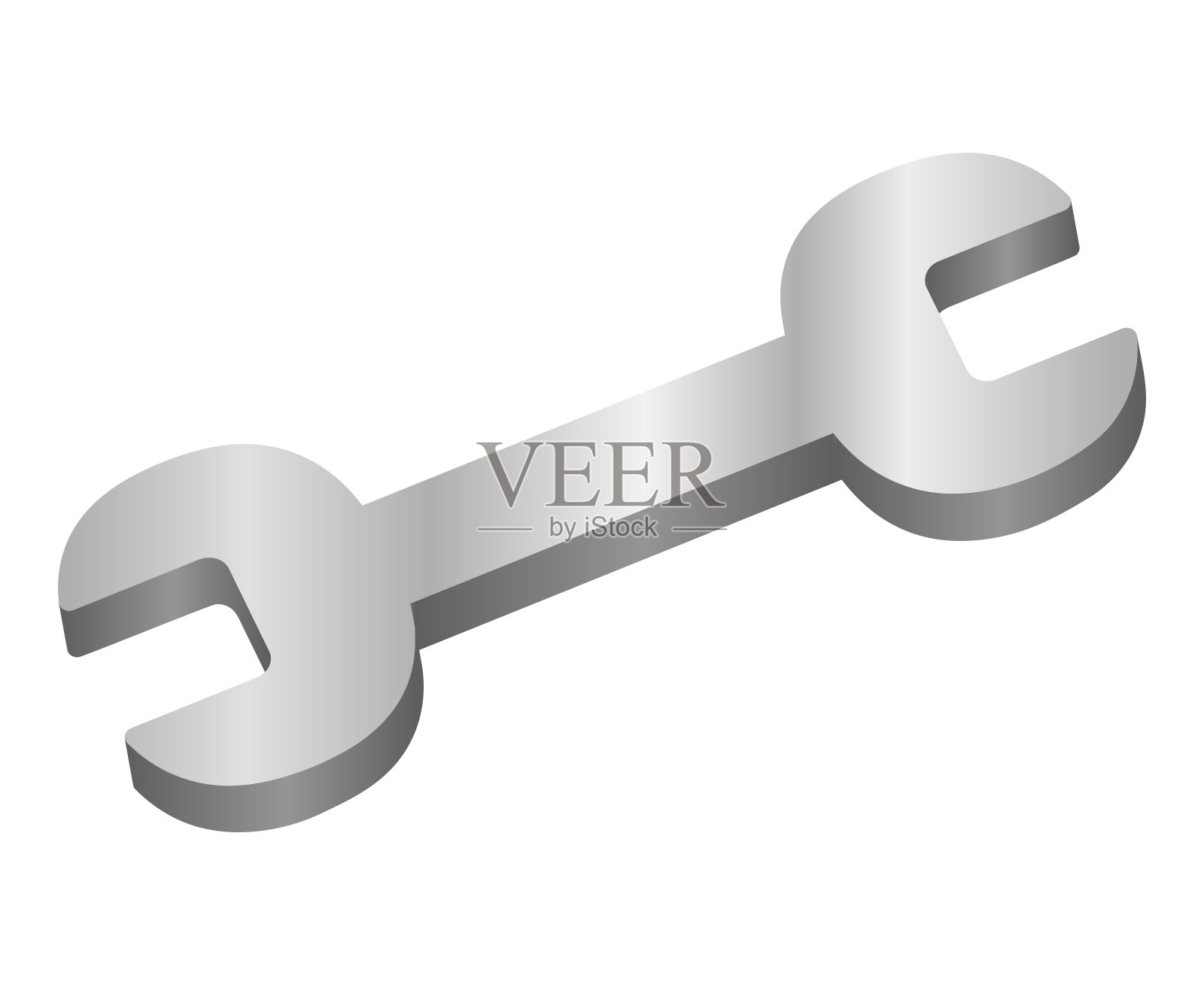 一个扳手孤立矢量插图。插画图片素材