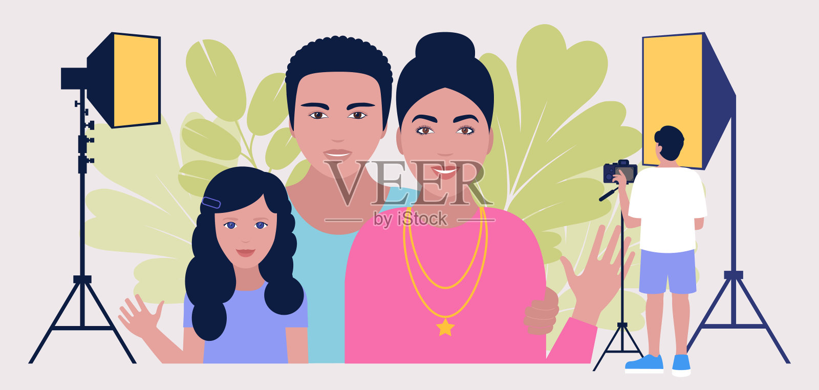 工作室照片会话插画图片素材