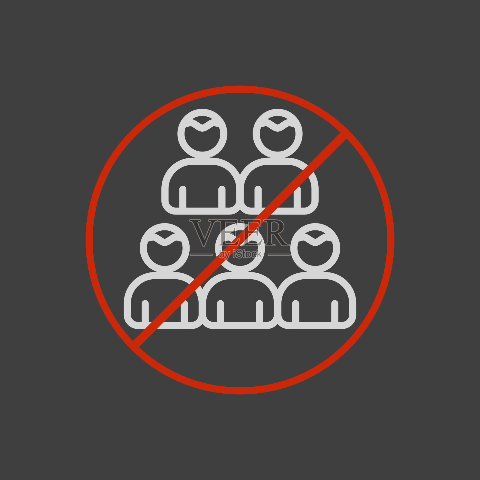 社会距离预防病毒载体平面图标图标素材