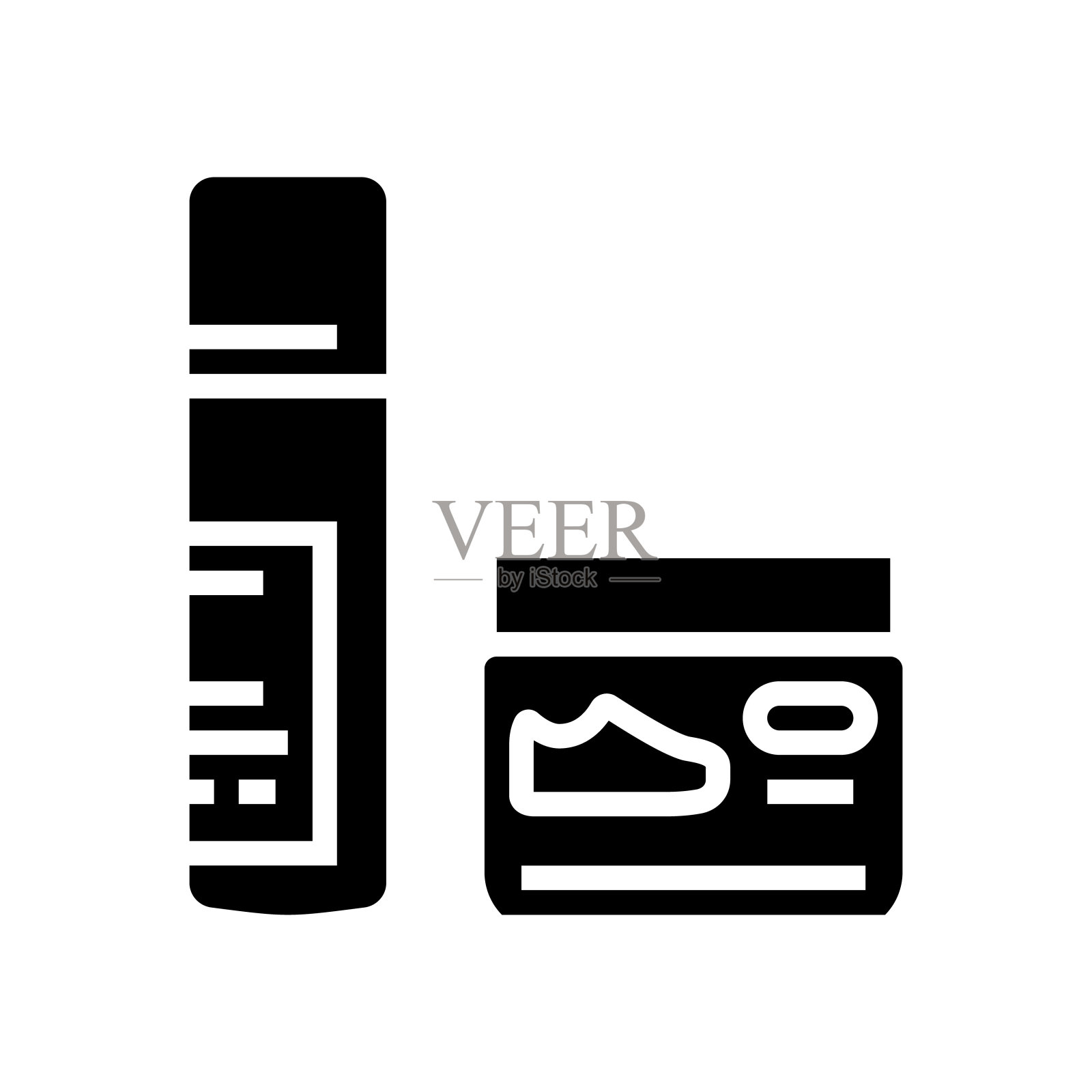 霜膏鞋护理线图标矢量插图图标素材