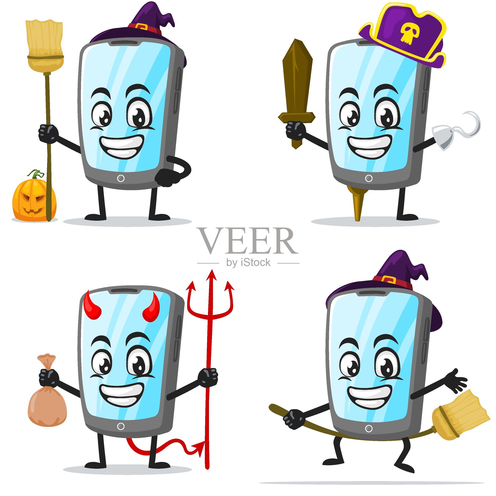 矢量插图的平板人物或吉祥物插画图片素材