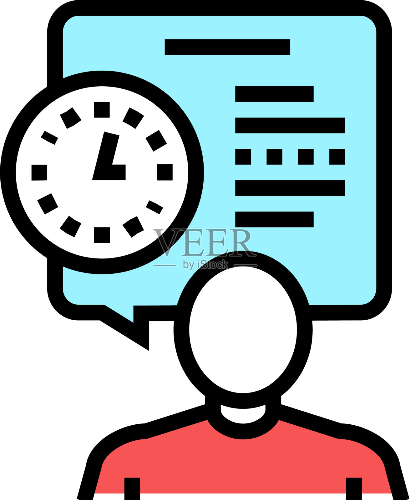 人谈任务时间调度颜色图标设计元素图片