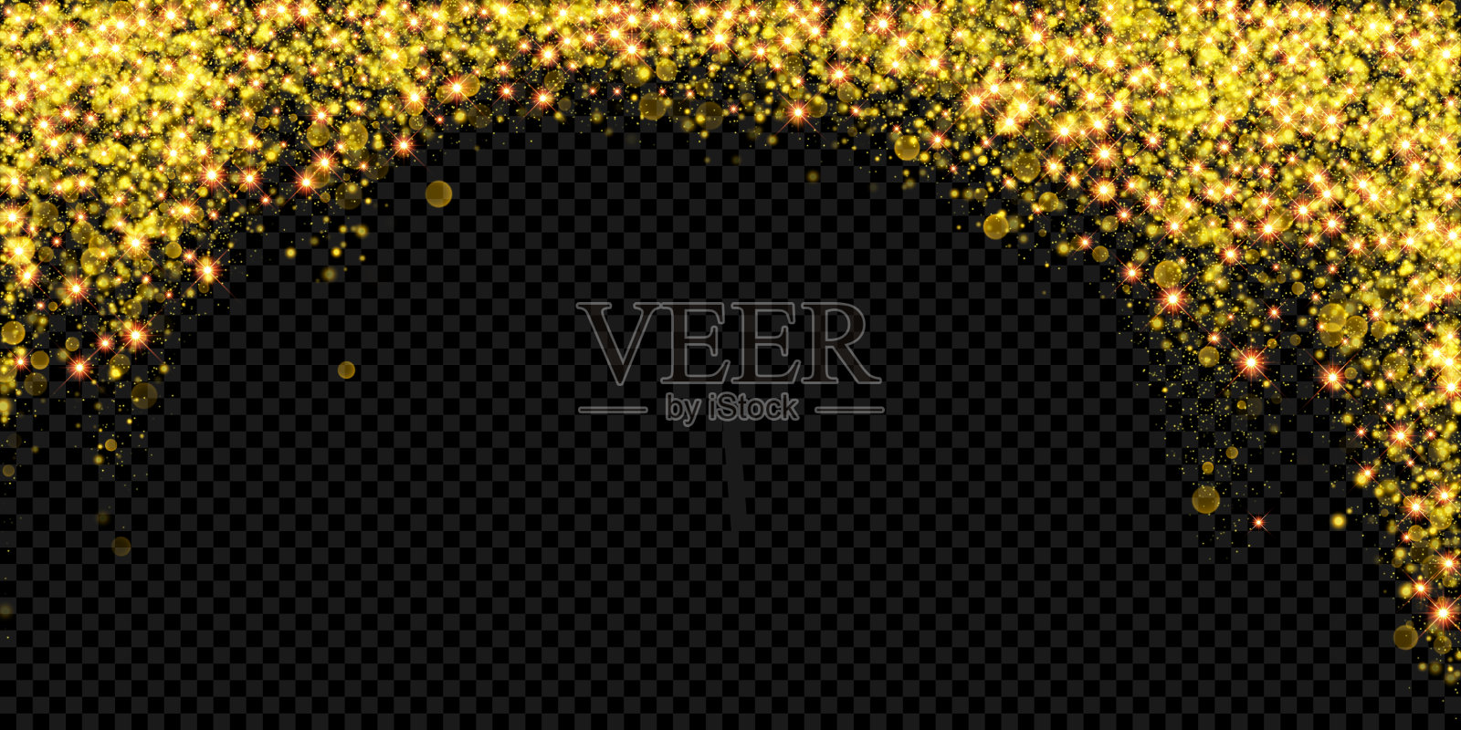 圣诞假期金灿灿的雪花背景插画图片素材