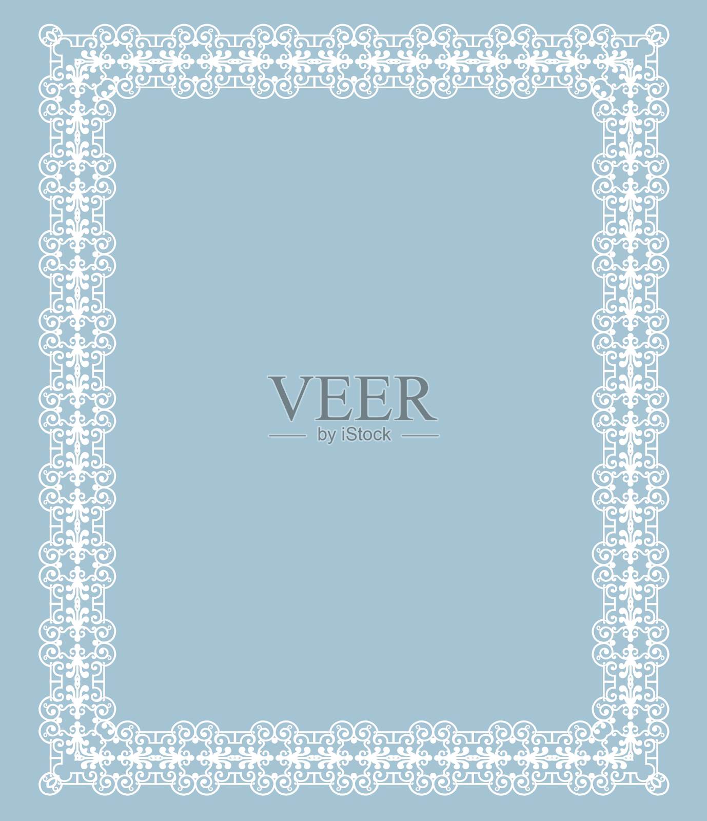 优雅的白色框架插画图片素材