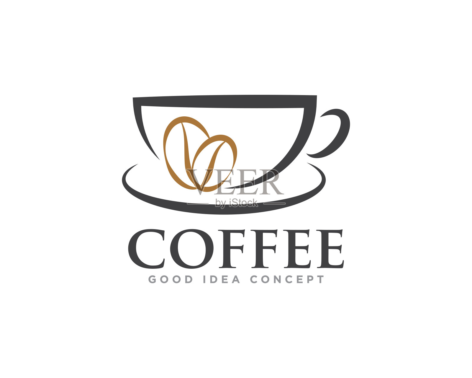 咖啡标识设计矢量插画图片素材