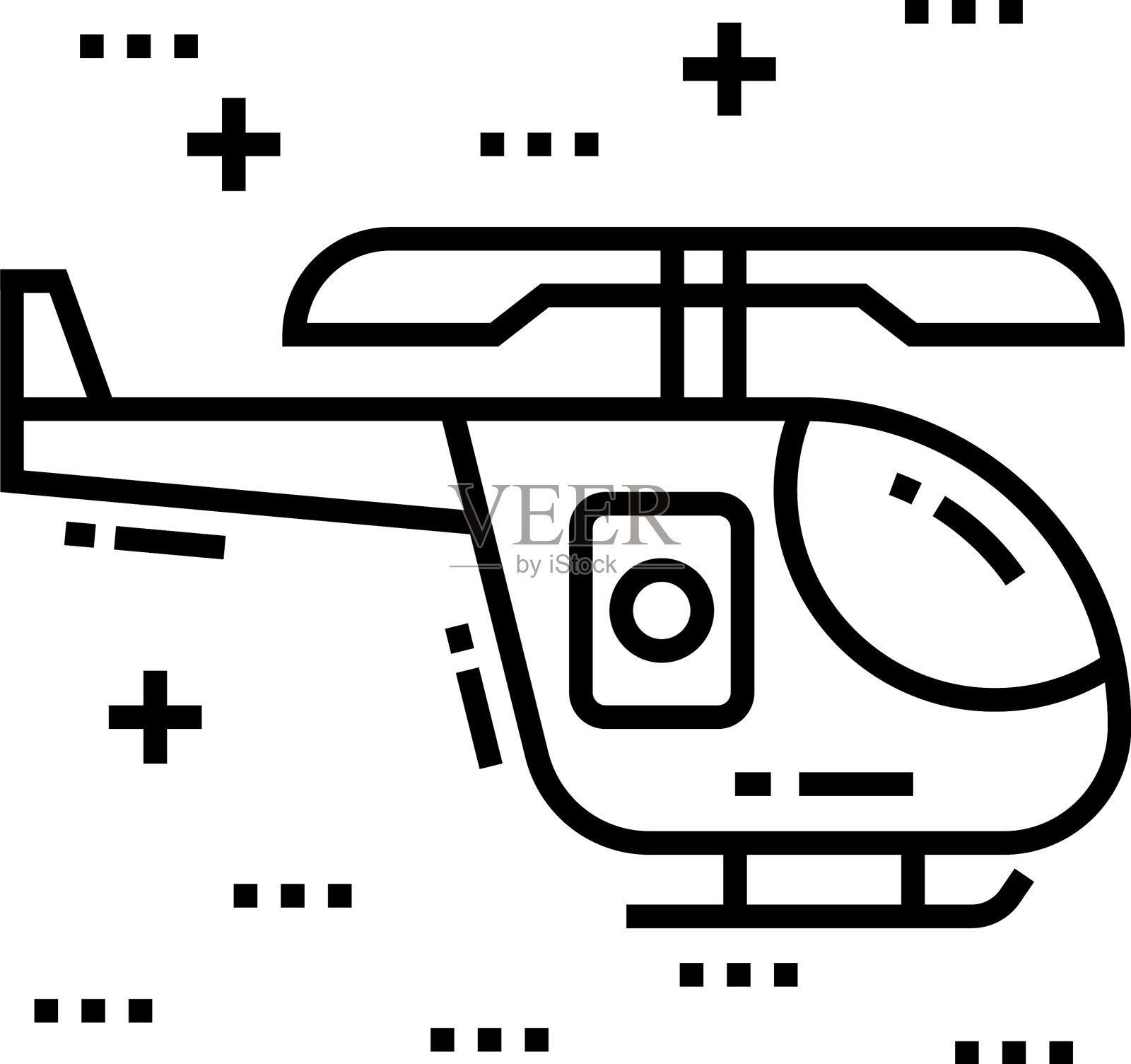 直升机插画图片素材