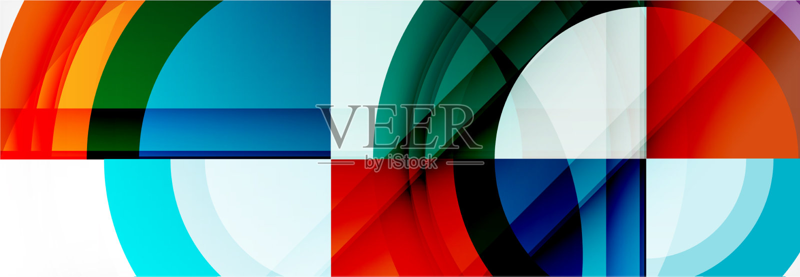 圆形形状三角形和圆形现代插画图片素材