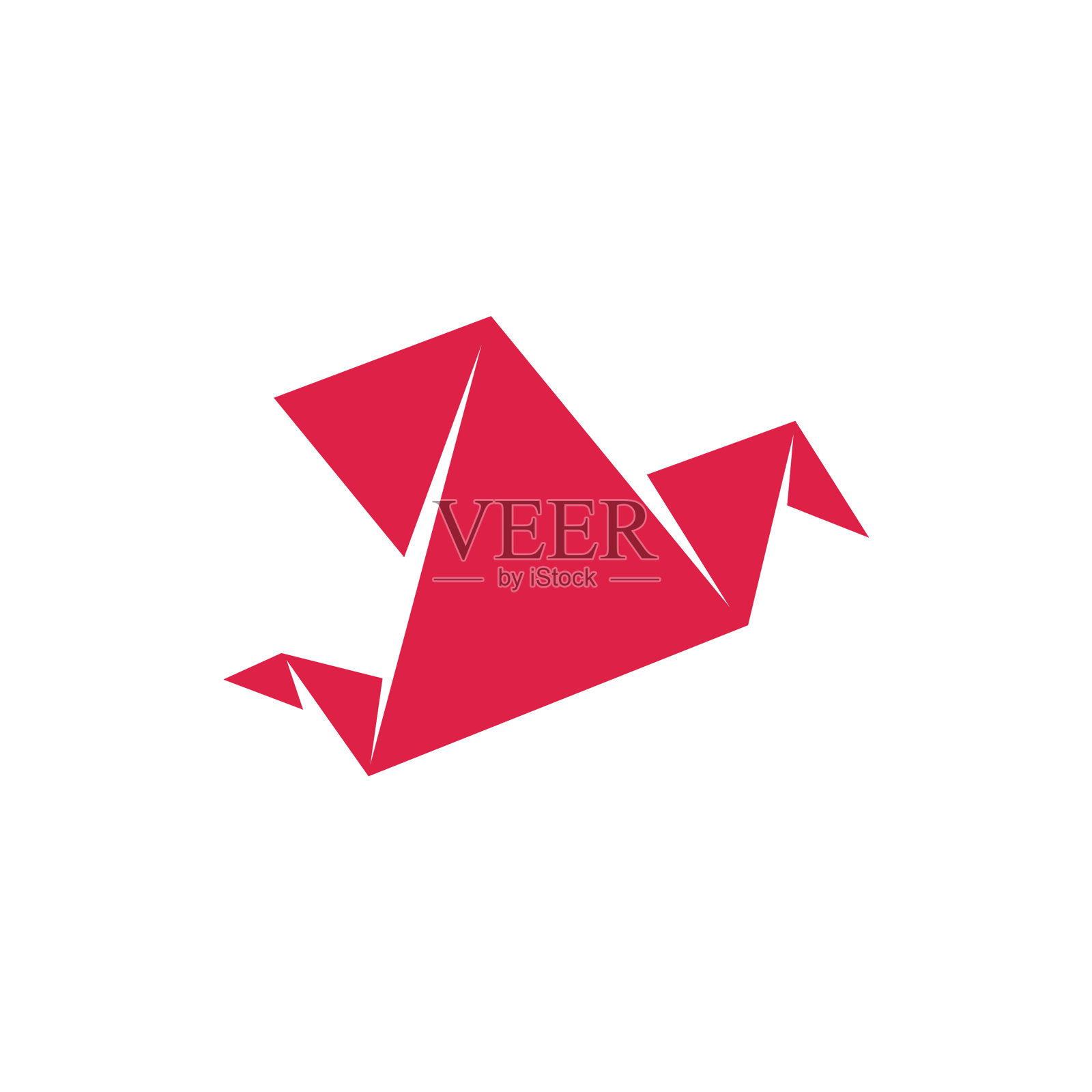 折纸鸟标志设计模板设计元素图片