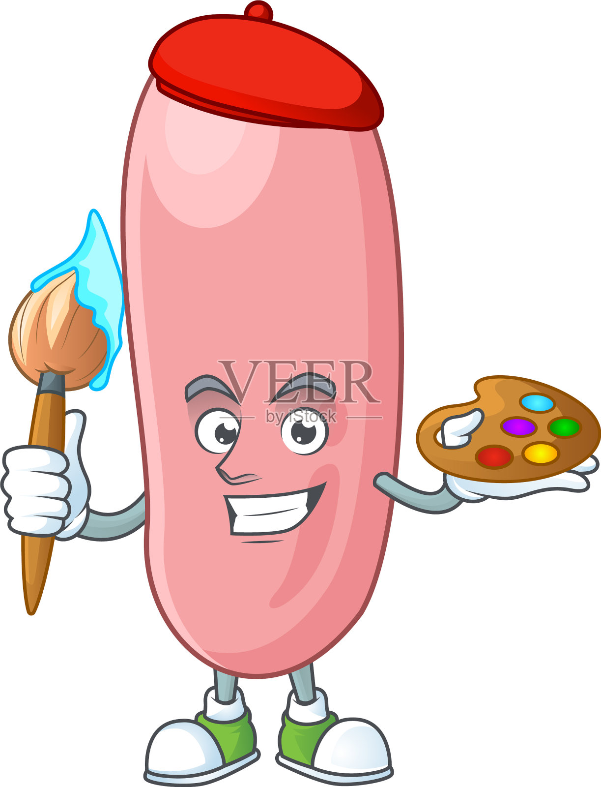 艺术家军团肺炎画插画图片素材