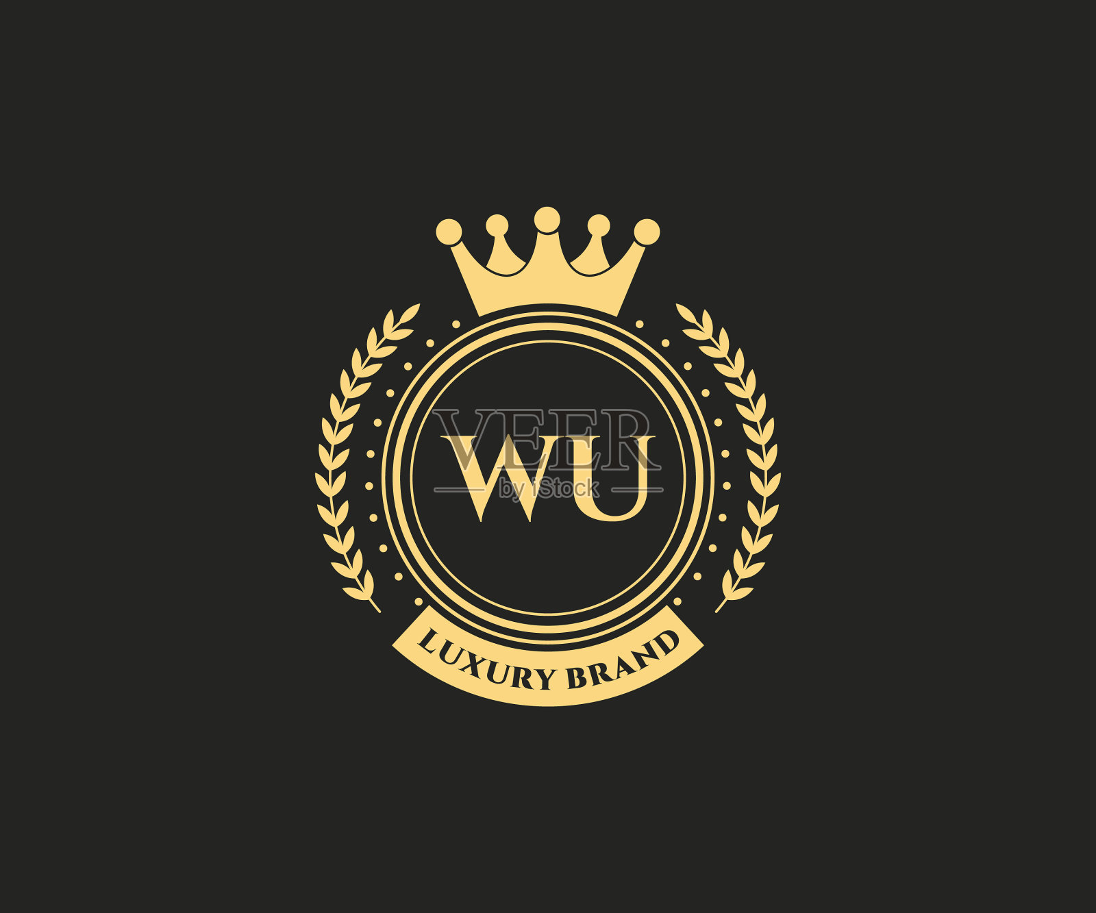 吴首字母金女性书法插画图片素材