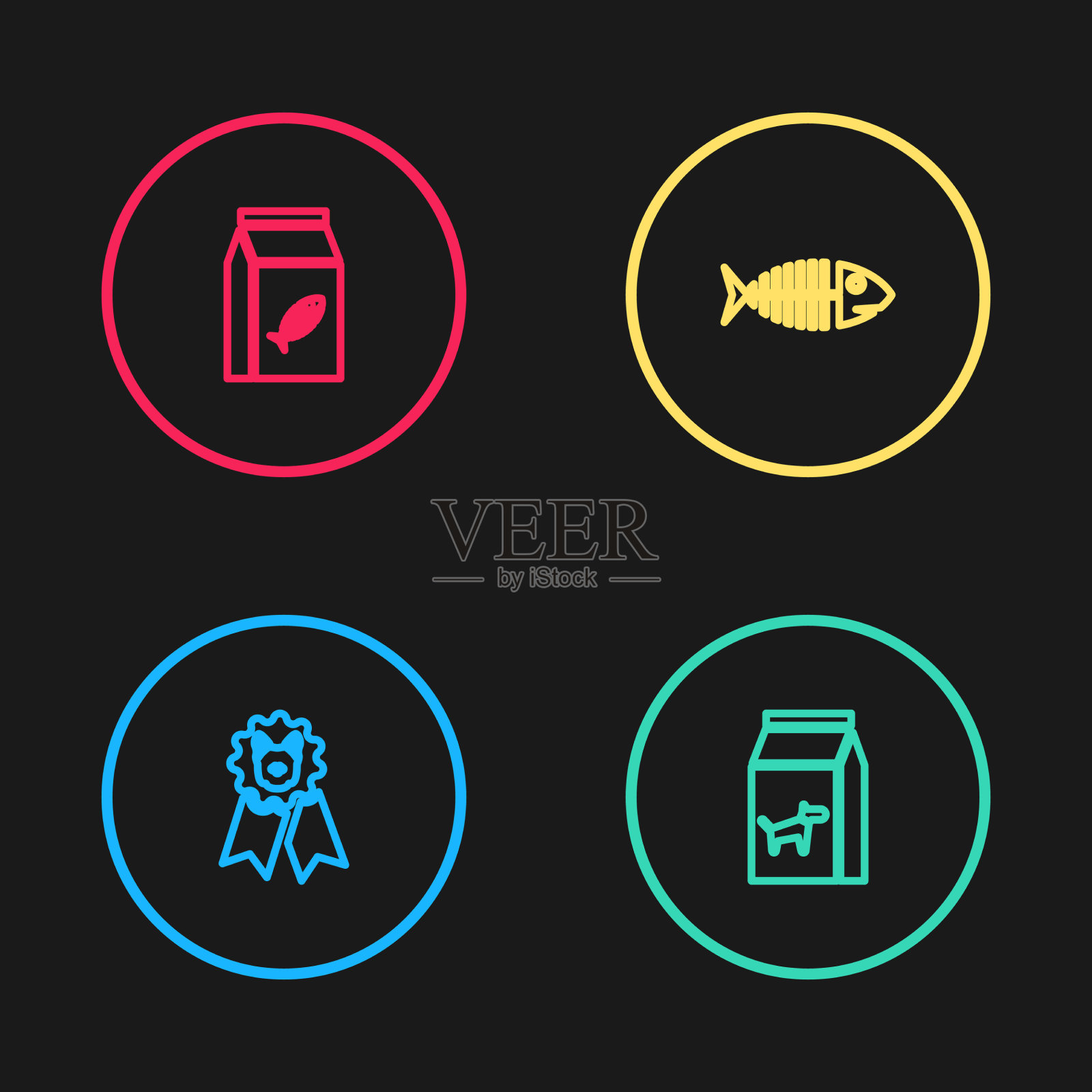 设行狗奖励标志袋狗粮图标素材