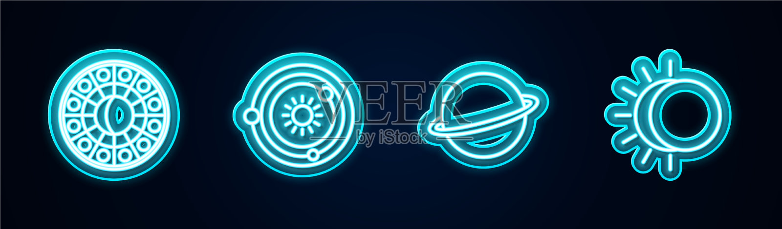 定线占星占星圈太阳系插画图片素材