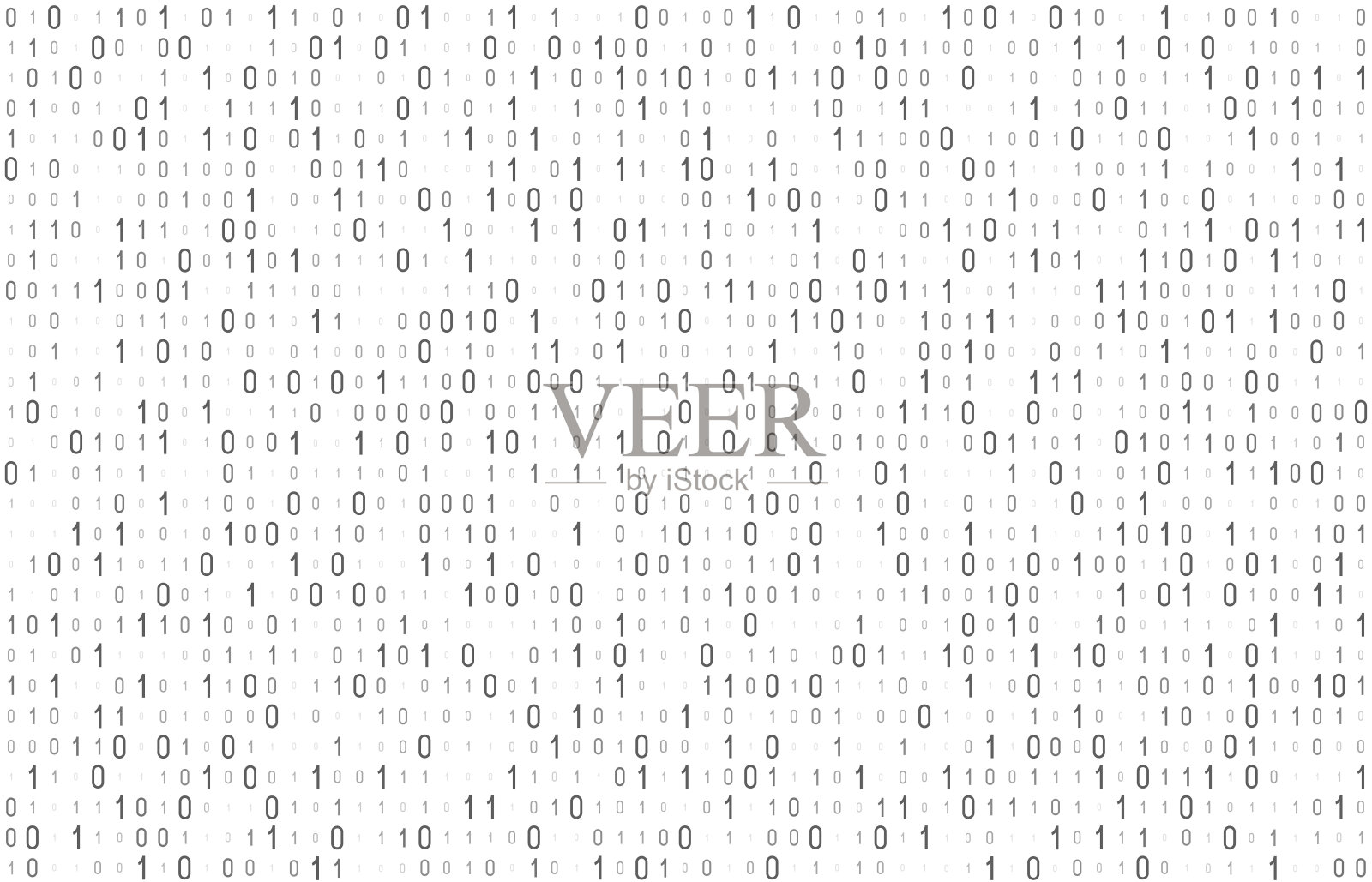 计算机二进制编码无缝模式。矩阵背景与数字1.0。插画图片素材