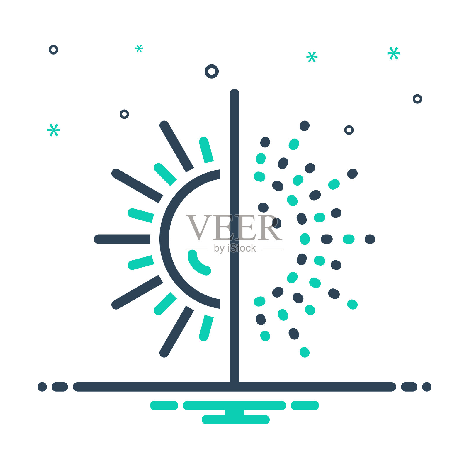 太阳消失插画图片素材