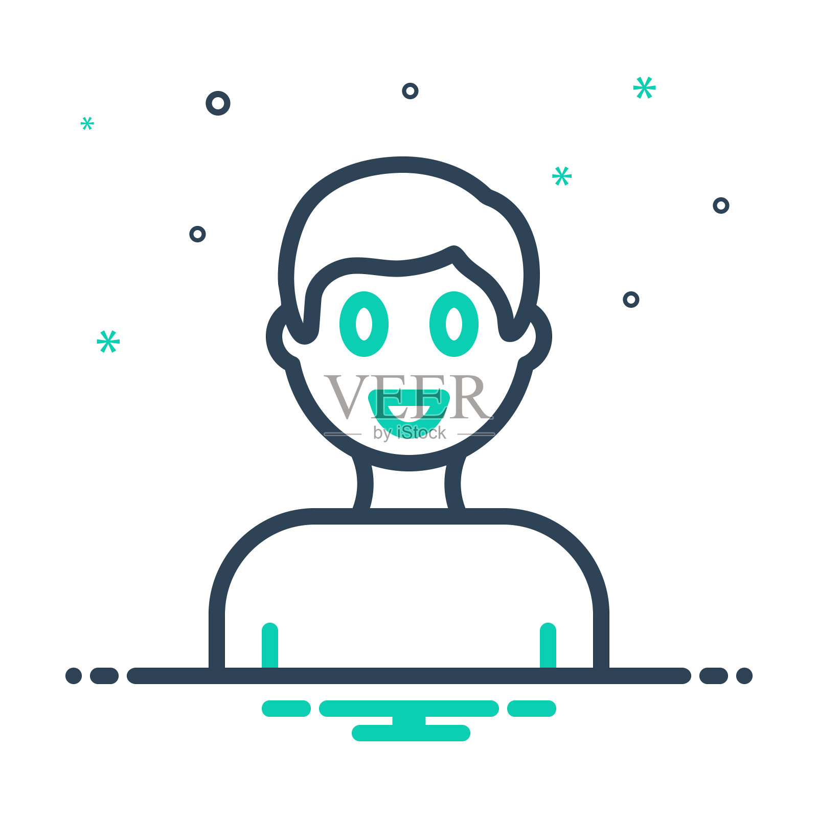 男孩的家伙插画图片素材