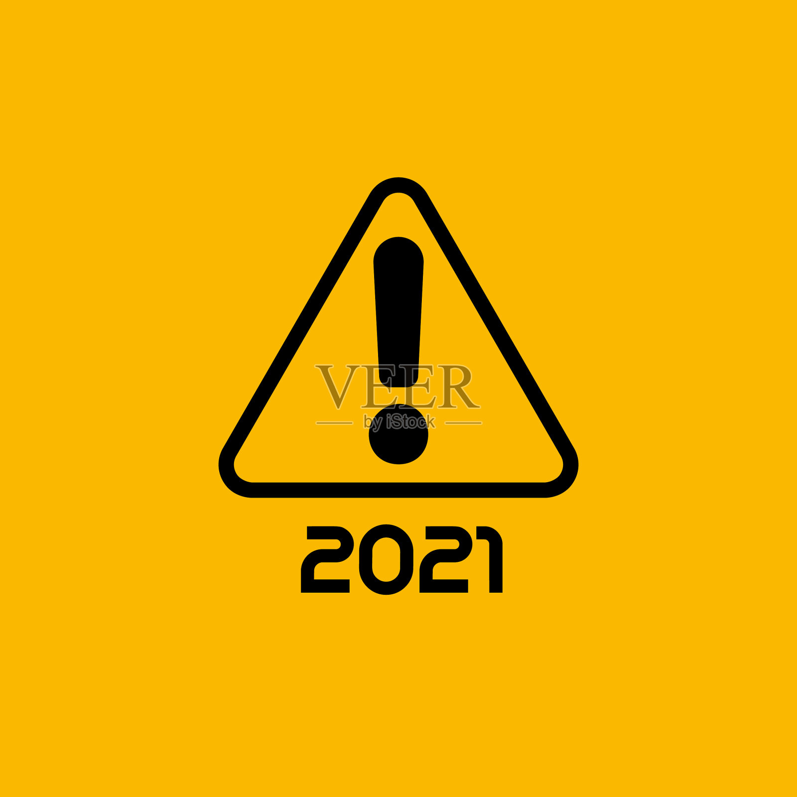 注意号，感叹号，2021插画图片素材