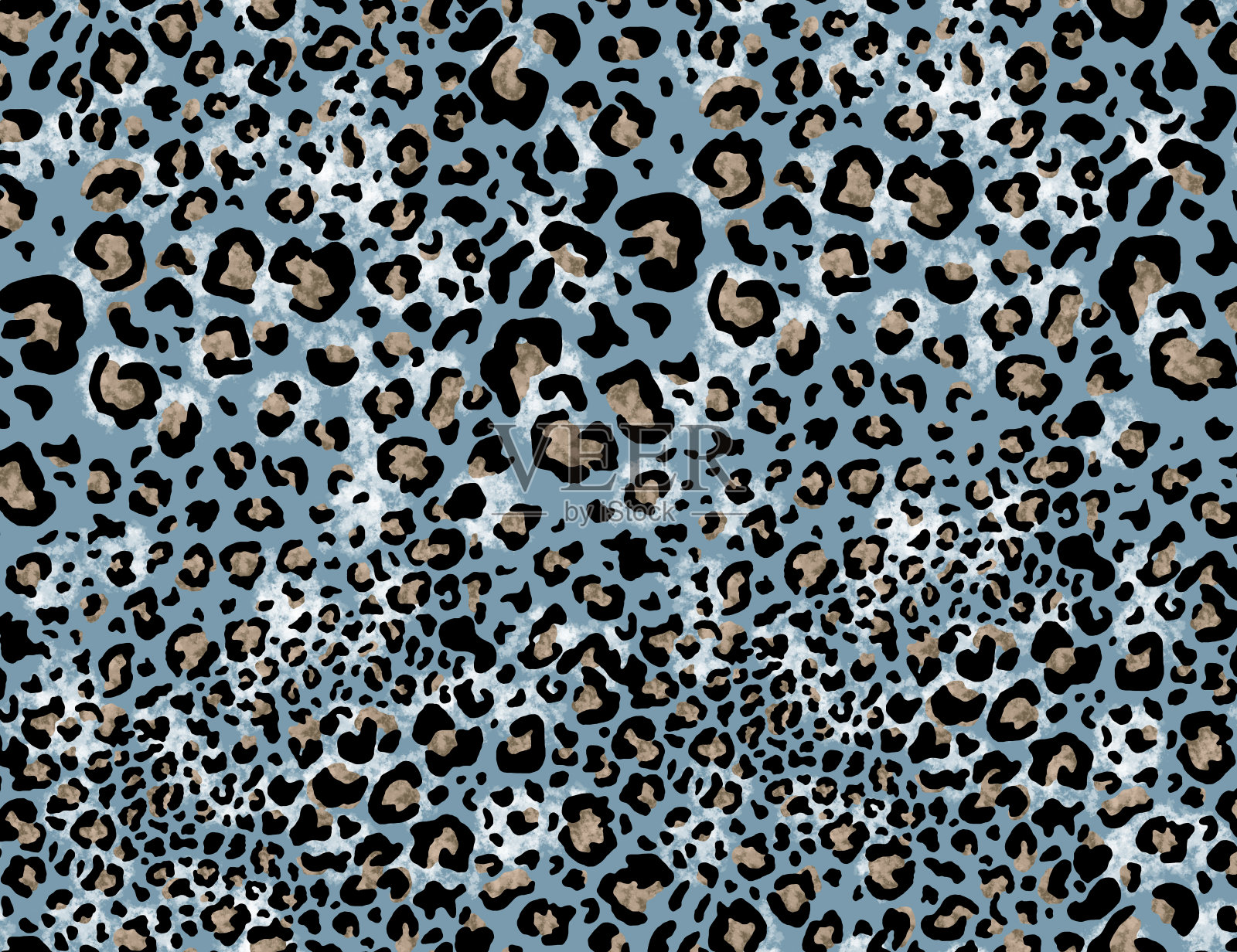 无缝豹纹设计图案，动物图案。插画图片素材