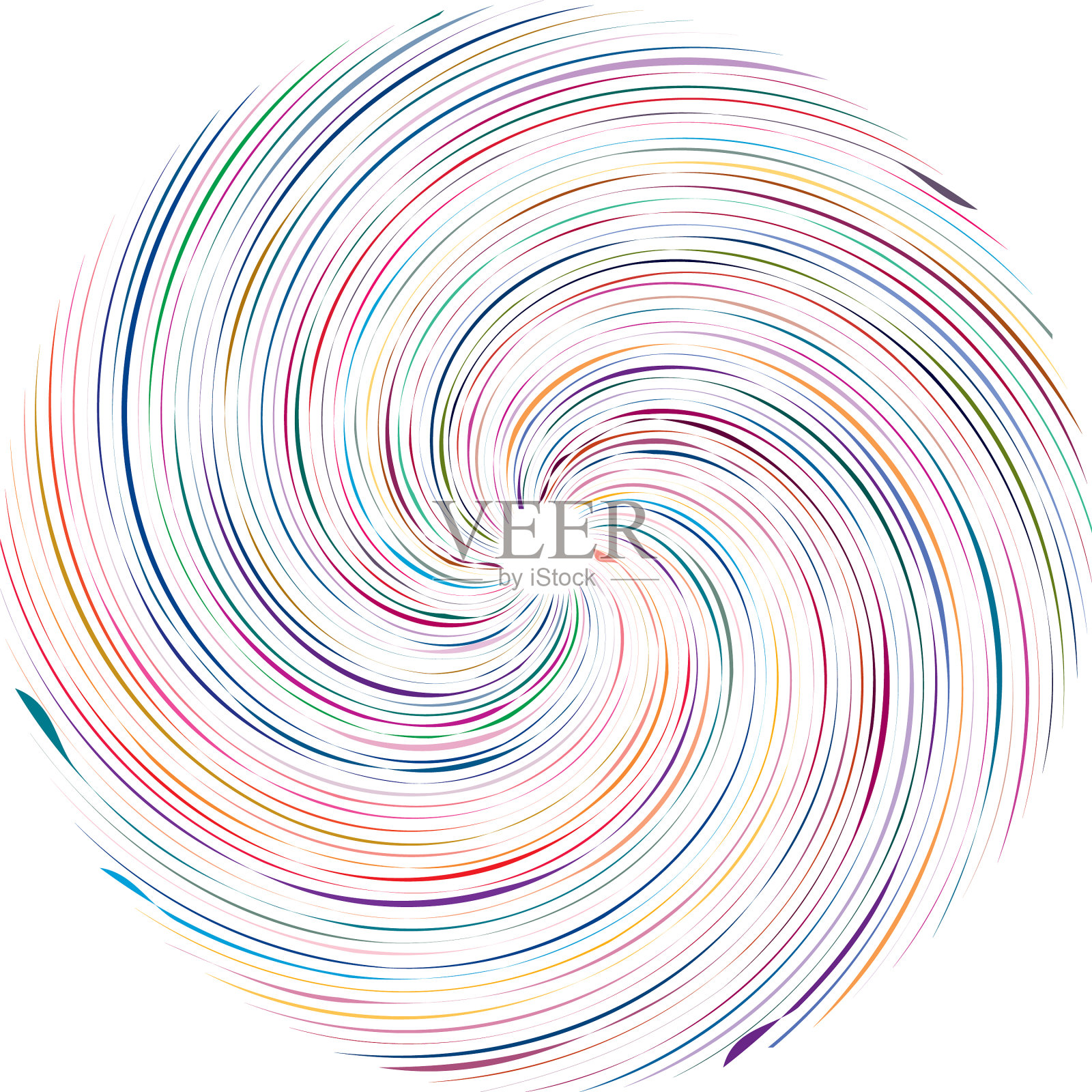 圆形螺旋旋流设计元件插画图片素材