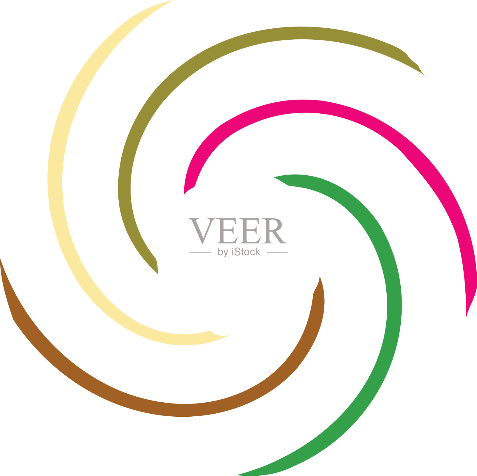 圆形螺旋旋流设计元件插画图片素材