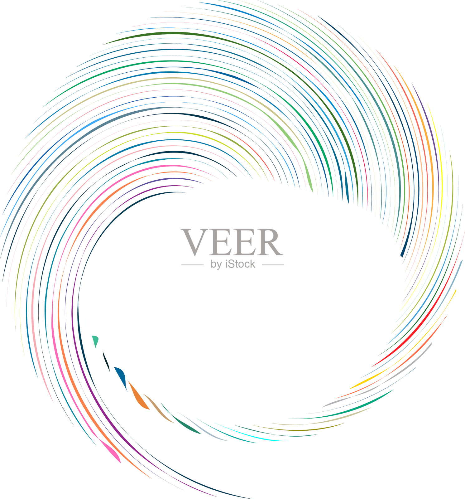 圆形螺旋旋流设计元件插画图片素材