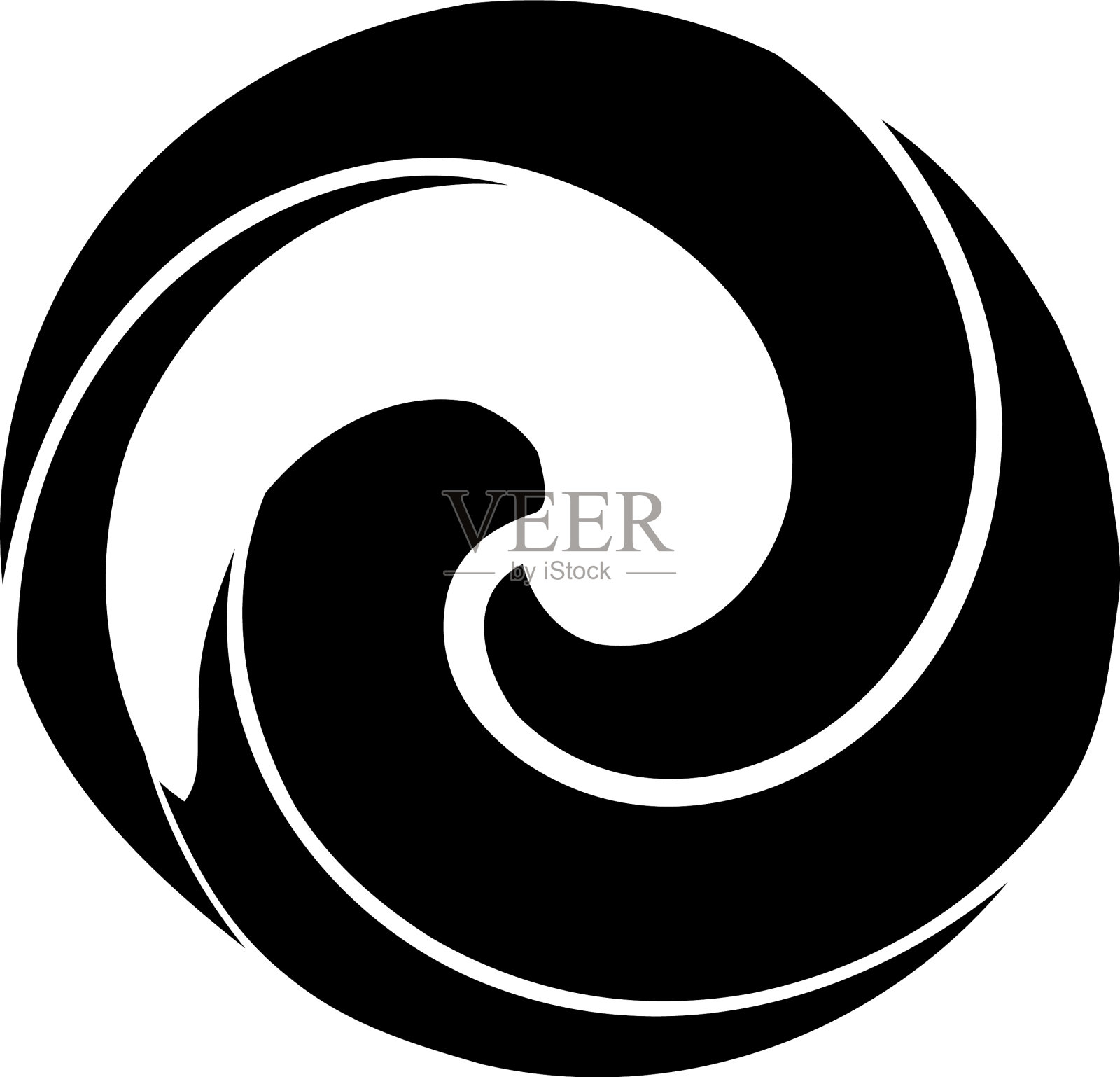 圆形螺旋旋流设计元件插画图片素材