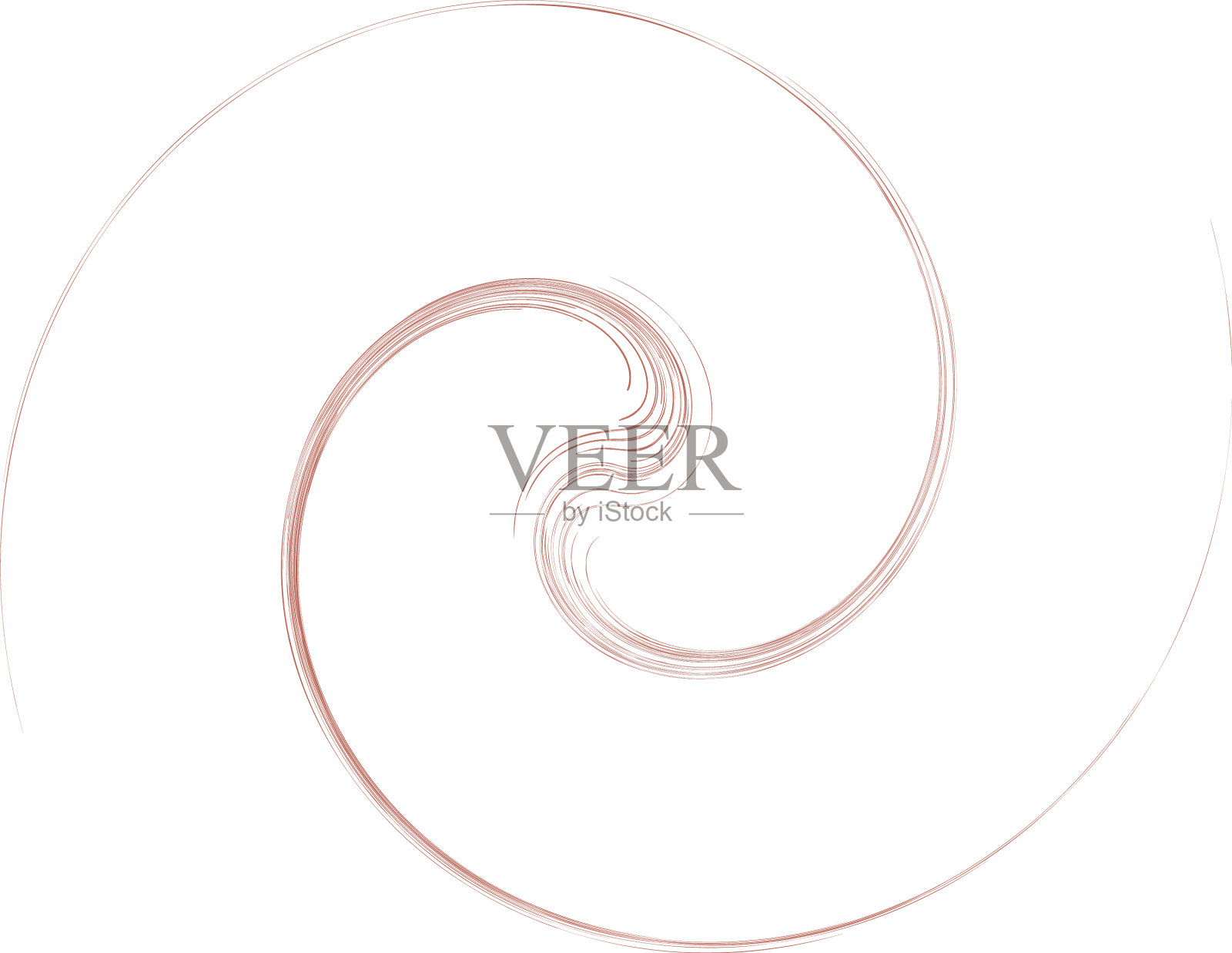 曲线旋转蜗壳螺旋形状多彩的螺旋插画图片素材