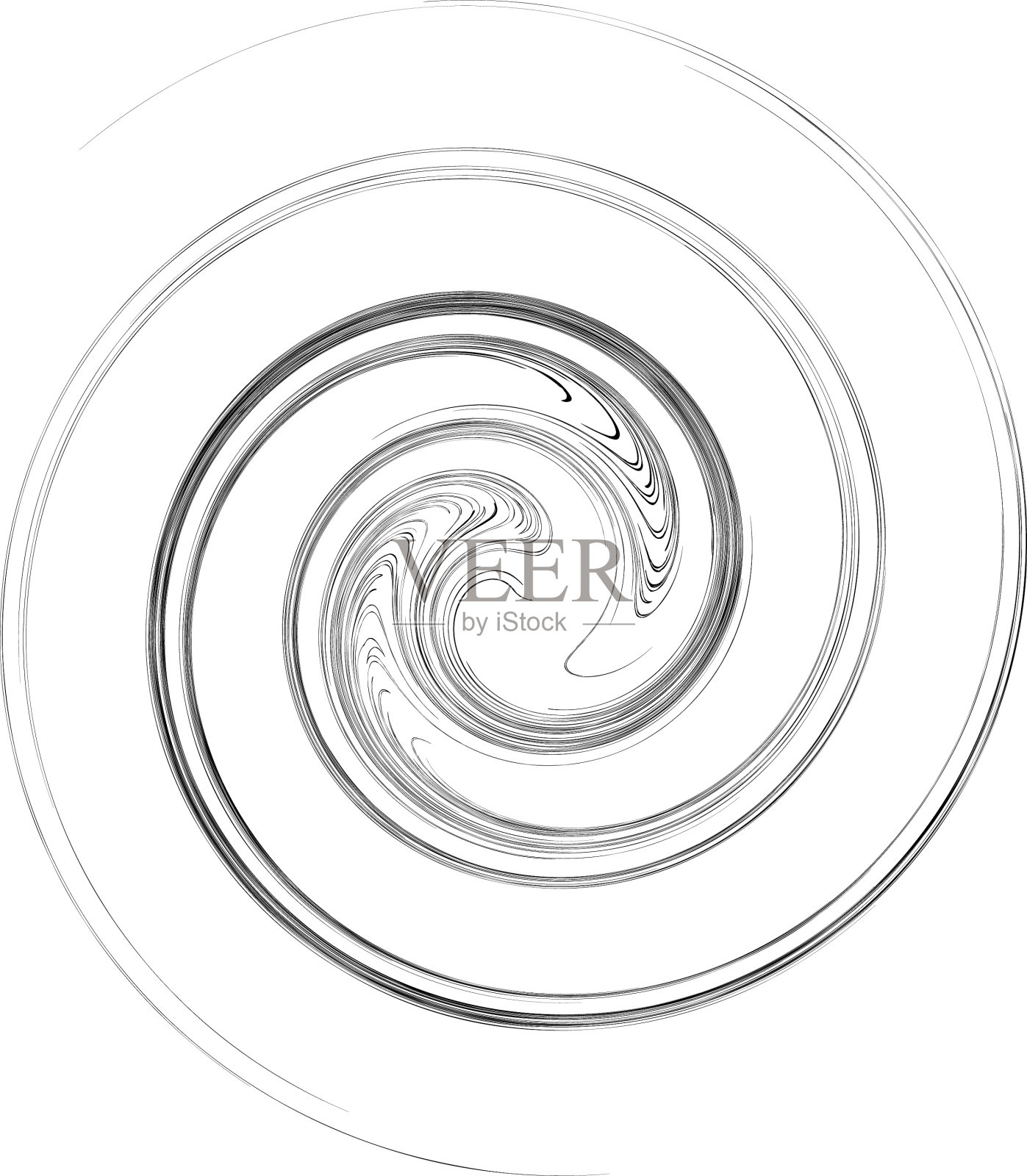 曲线旋转蜗壳螺旋形状螺旋漩涡和插画图片素材