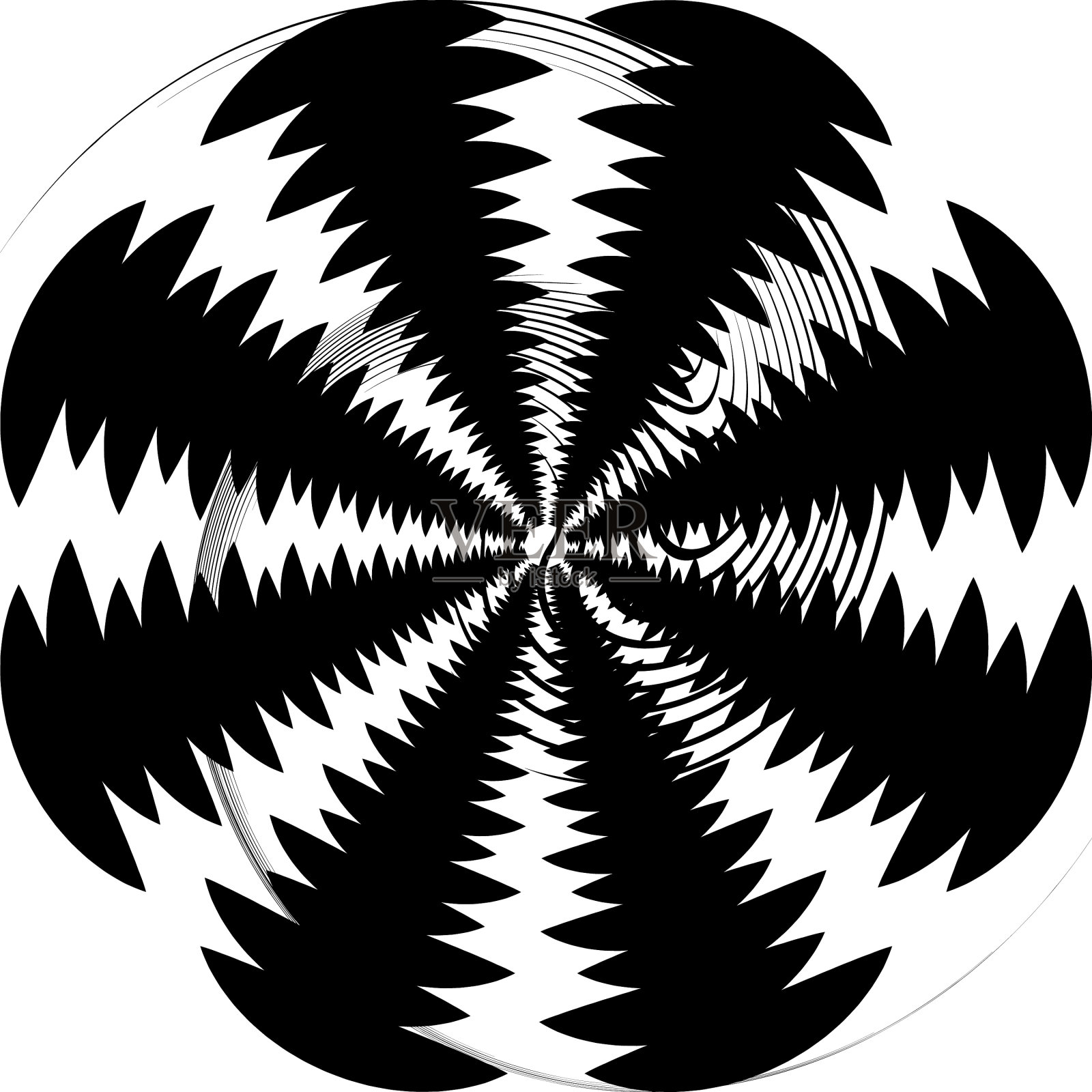 叠加抽象螺旋、漩涡、漩涡蜗壳插画图片素材