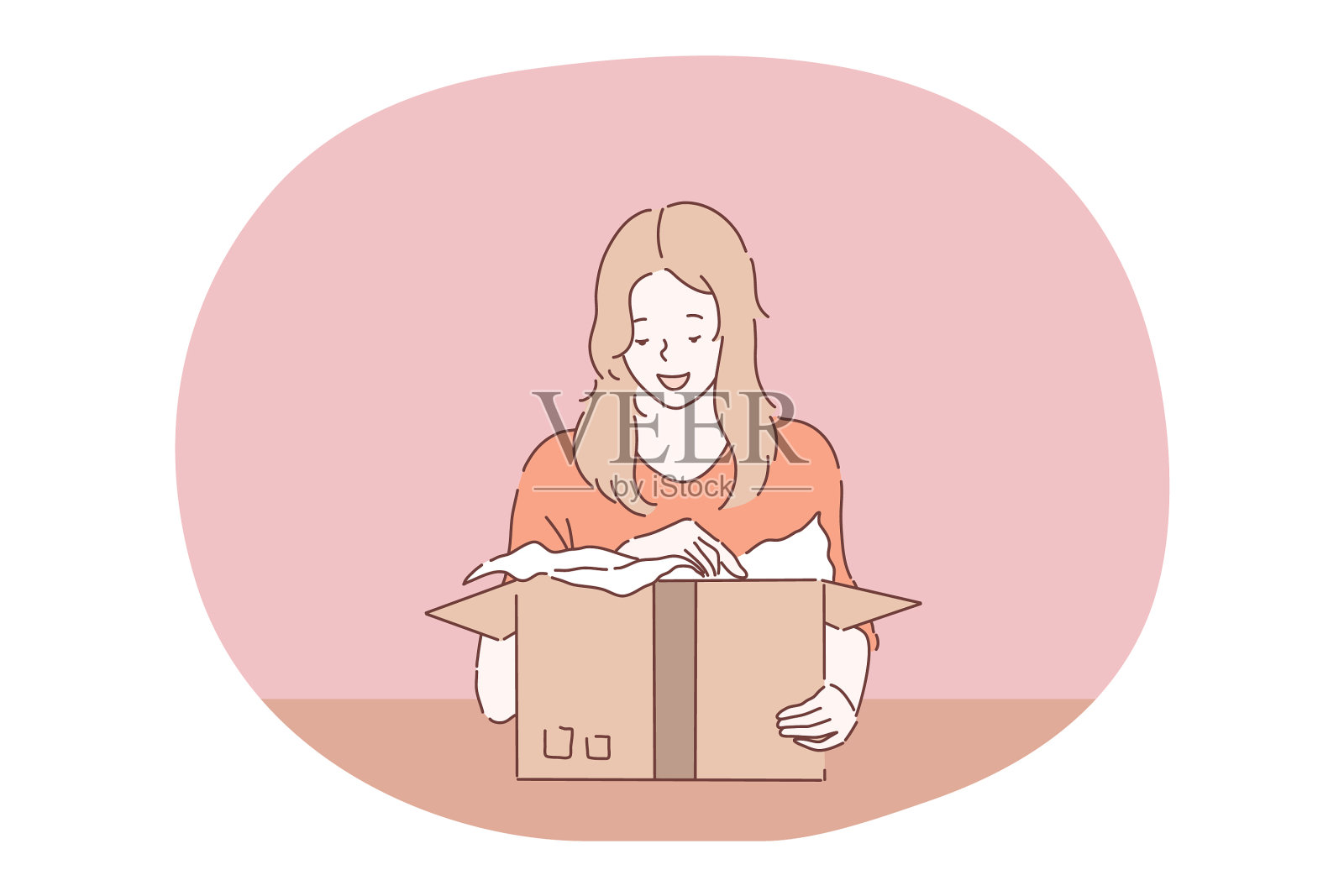 包裹订单快递节日礼物箱设计元素图片