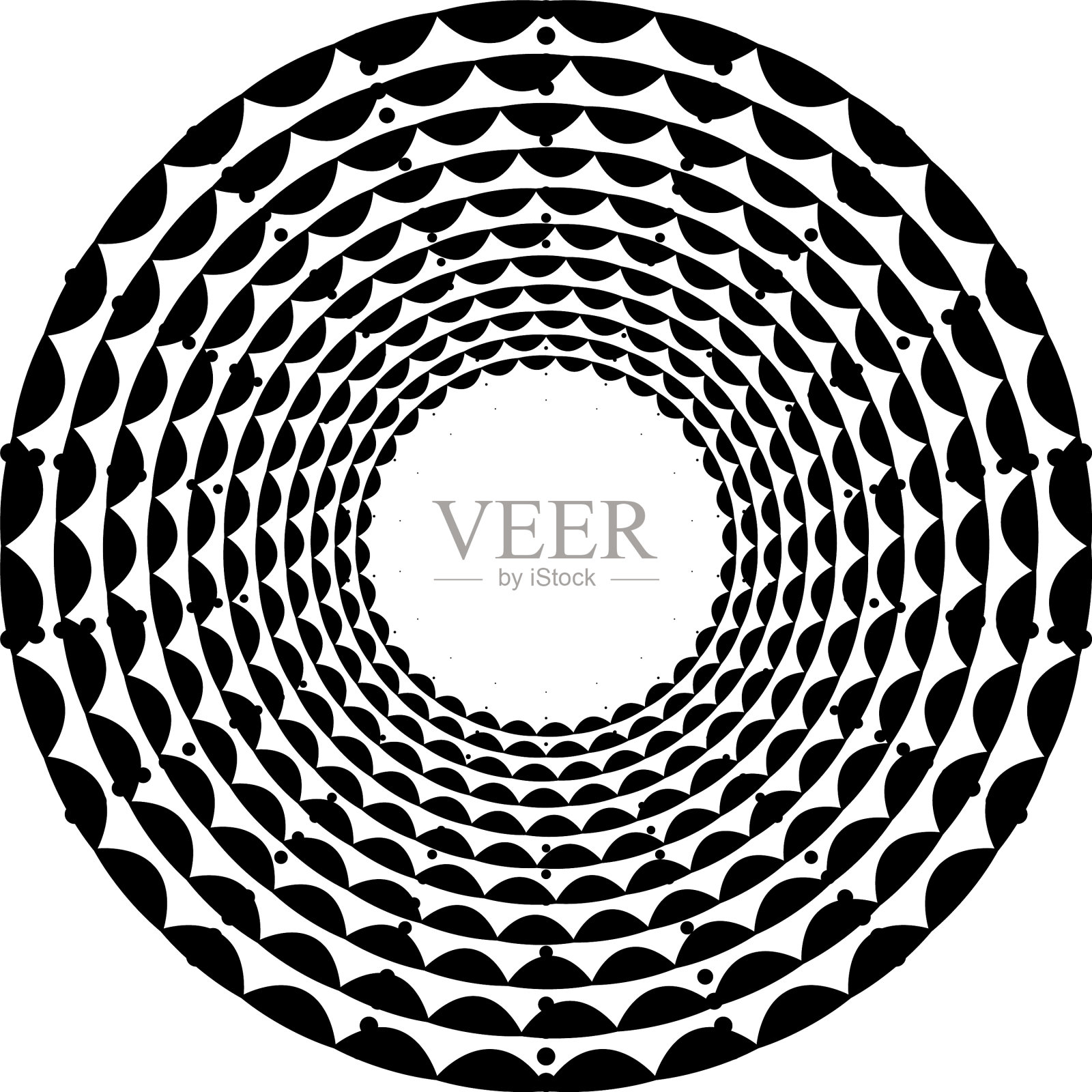 叠加抽象螺旋、漩涡、漩涡蜗壳插画图片素材