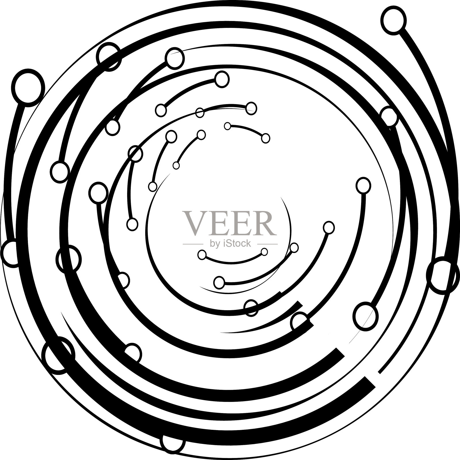 叠加抽象螺旋、漩涡、漩涡蜗壳插画图片素材