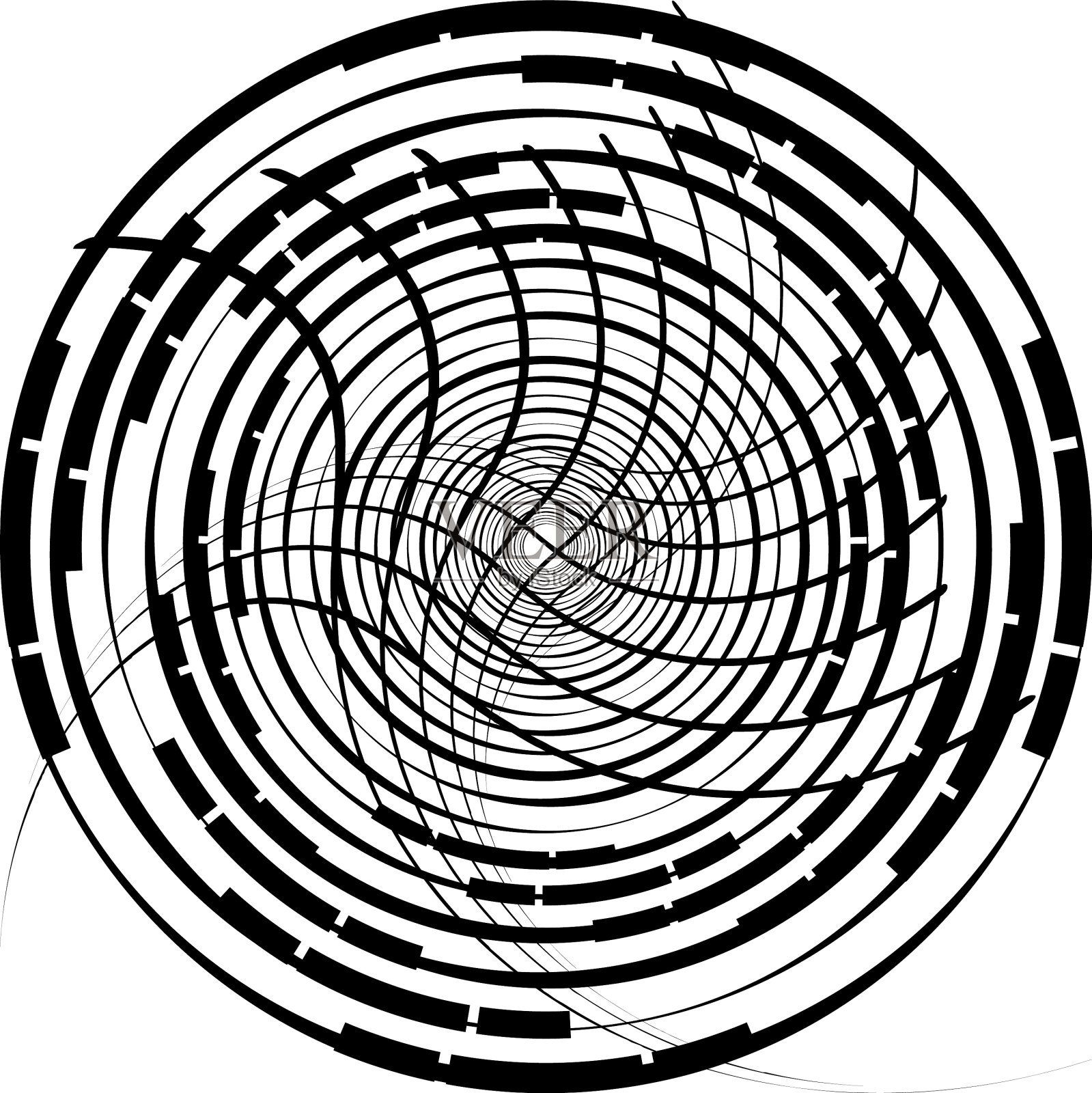 叠加抽象螺旋、漩涡、漩涡蜗壳插画图片素材