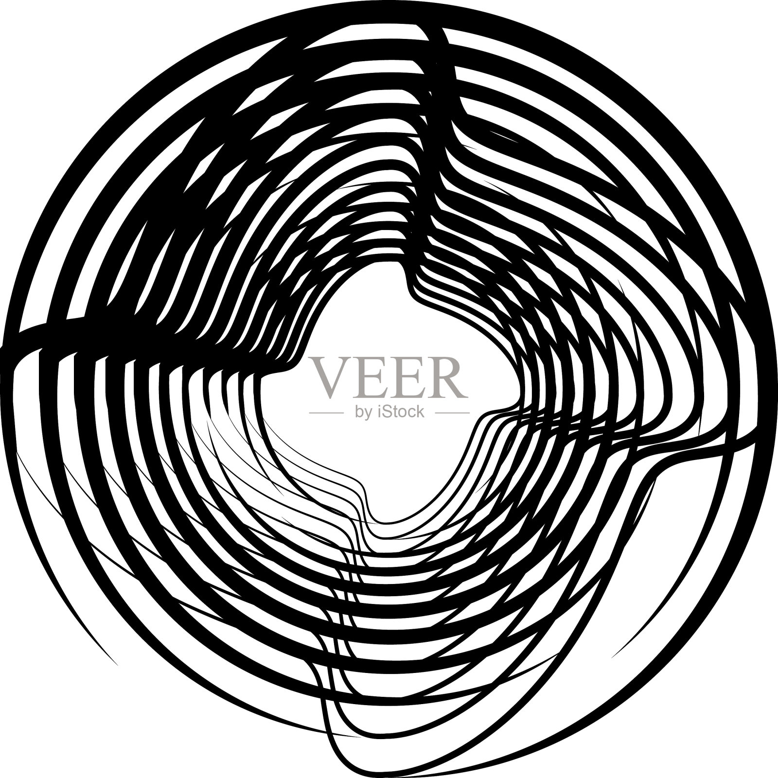 叠加抽象螺旋、漩涡、漩涡蜗壳插画图片素材