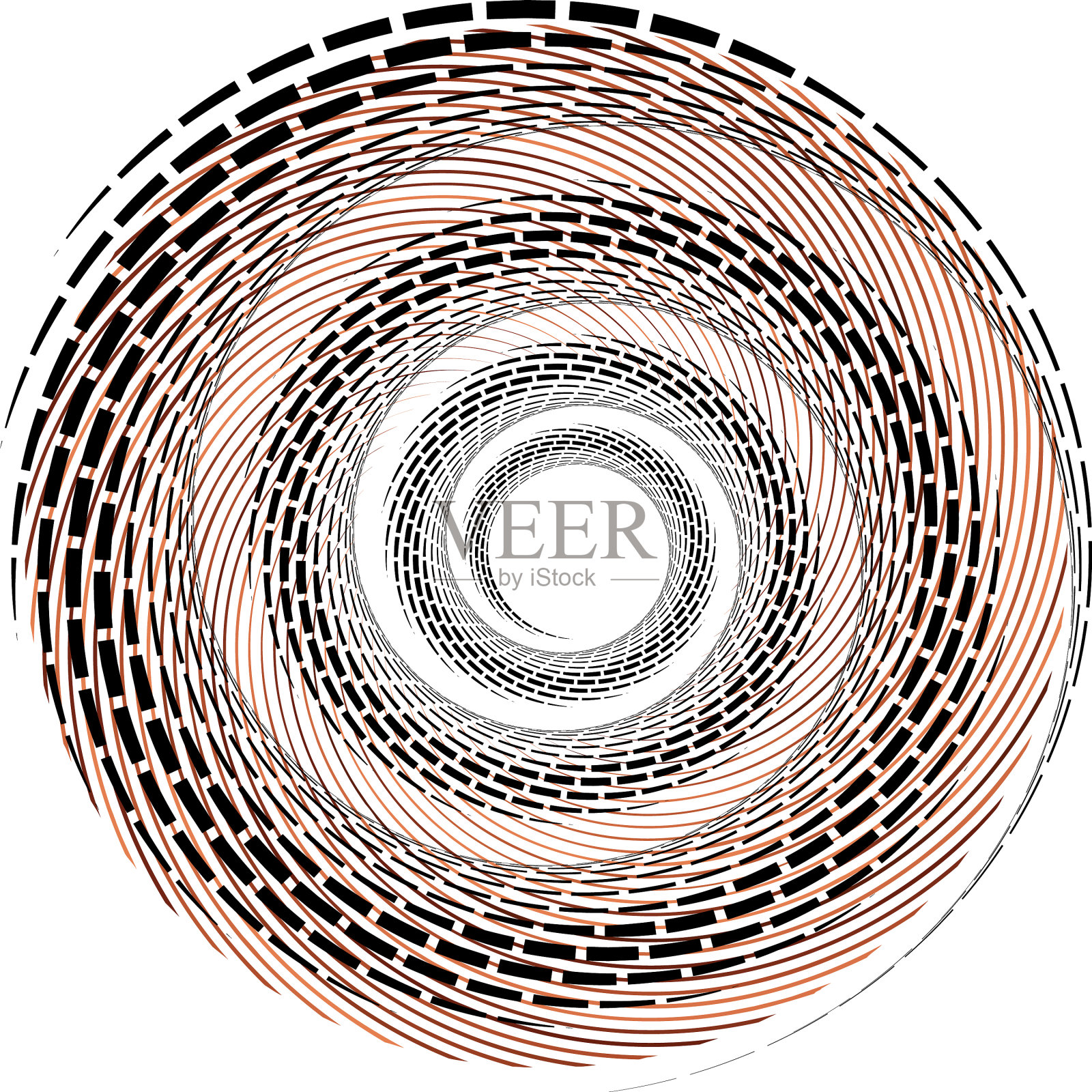 叠加抽象螺旋、漩涡、漩涡蜗壳插画图片素材