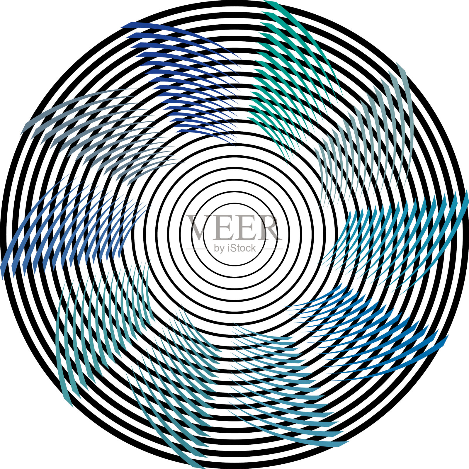 叠加抽象螺旋、漩涡、漩涡蜗壳插画图片素材