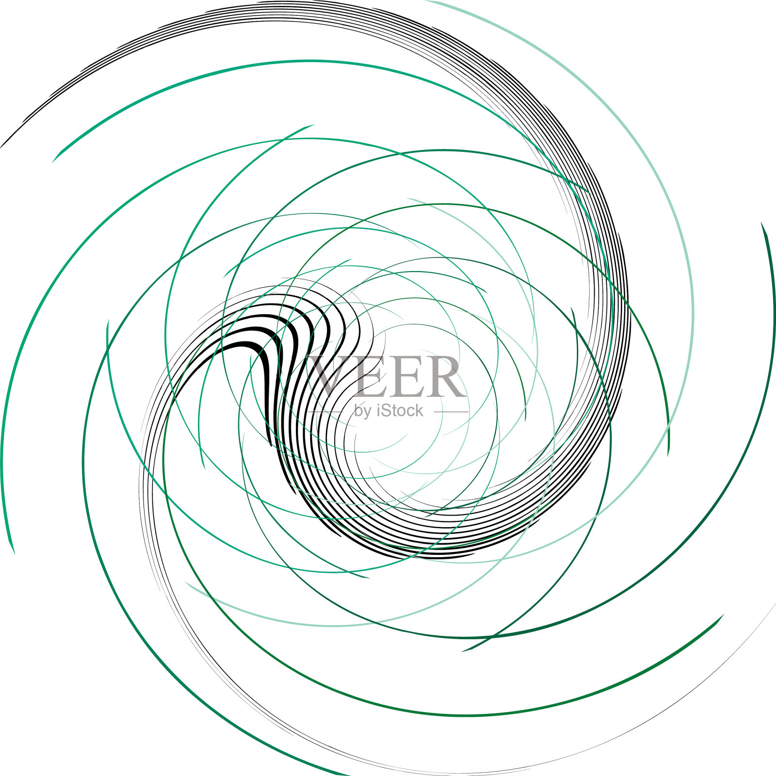 叠加抽象螺旋、漩涡、漩涡蜗壳插画图片素材
