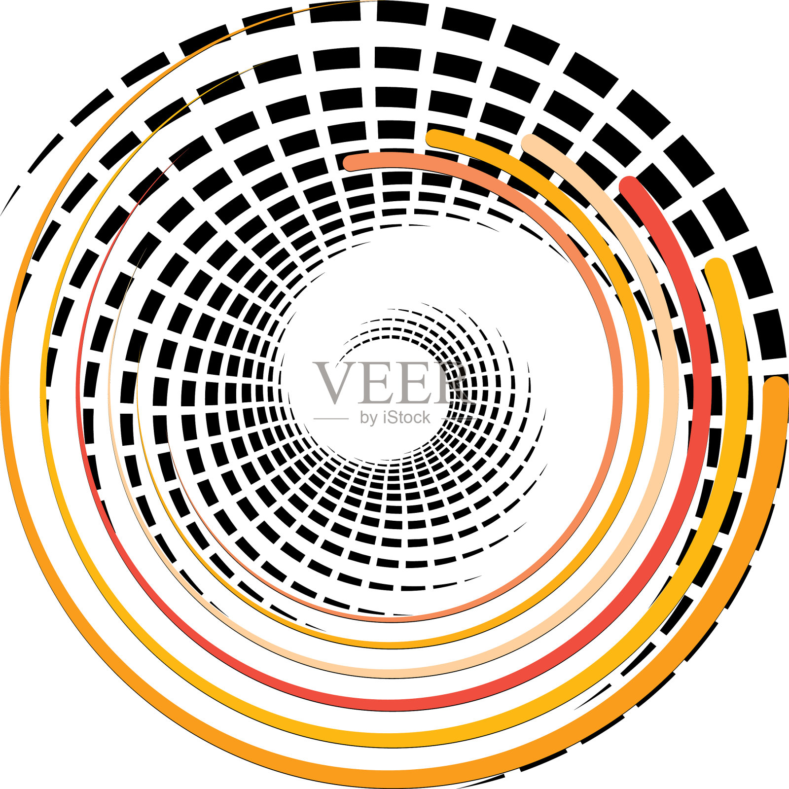 叠加抽象螺旋、漩涡、漩涡蜗壳插画图片素材