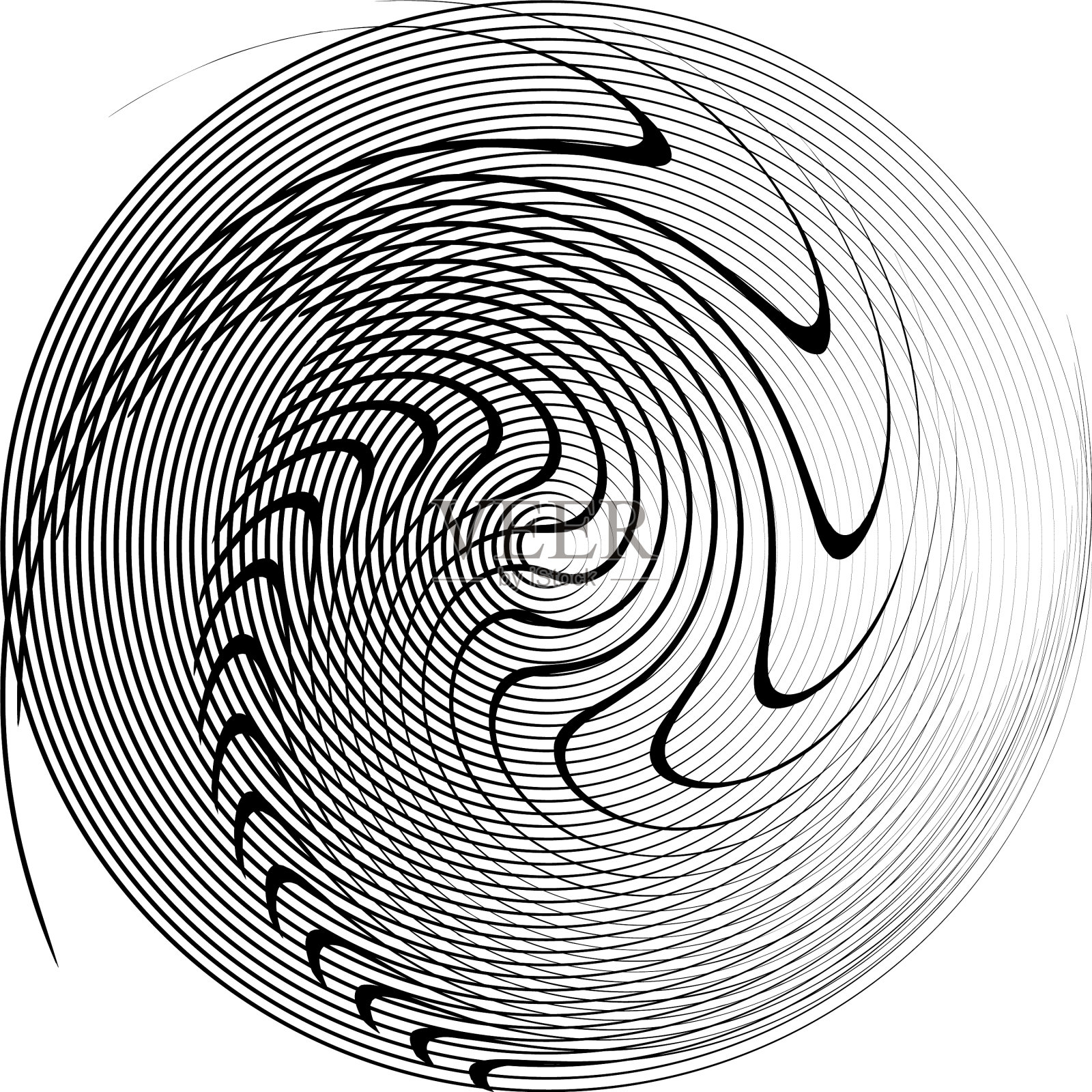 叠加抽象螺旋、漩涡、漩涡蜗壳插画图片素材