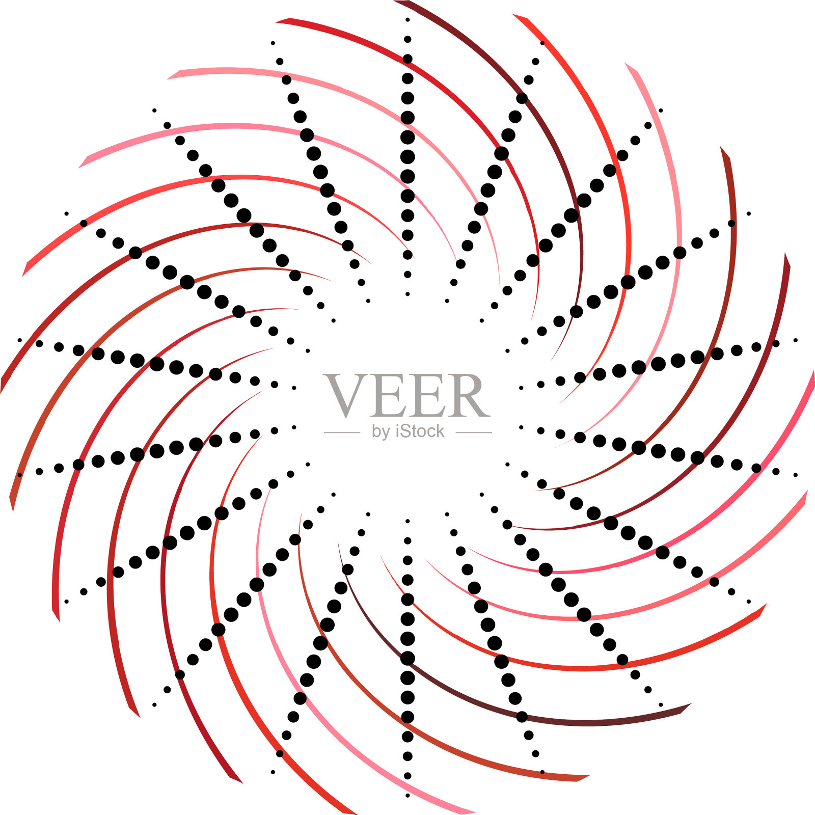 叠加抽象螺旋、漩涡、漩涡蜗壳插画图片素材