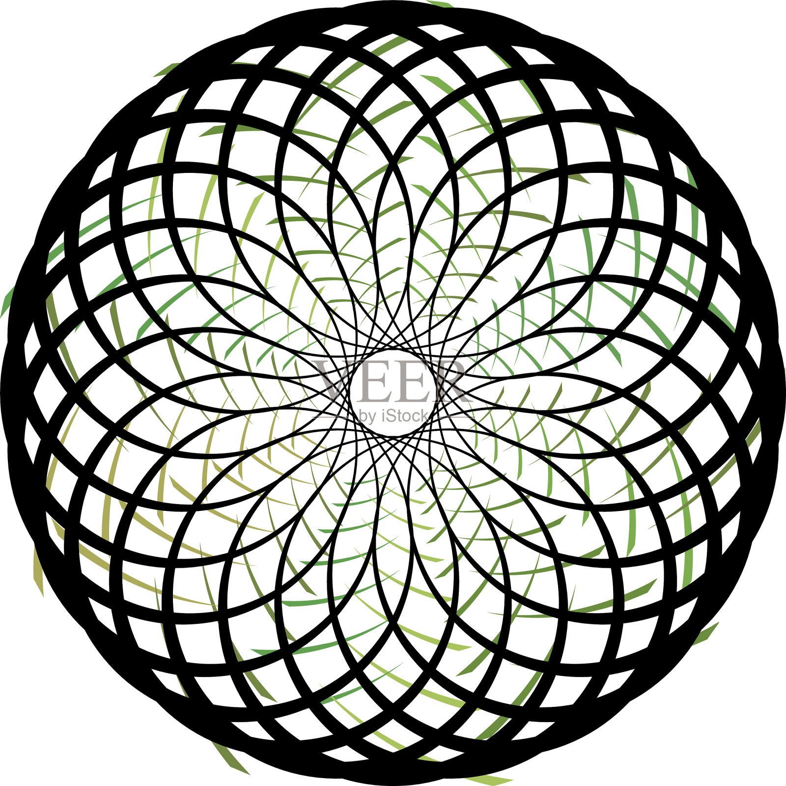 叠加抽象螺旋、漩涡、漩涡蜗壳插画图片素材