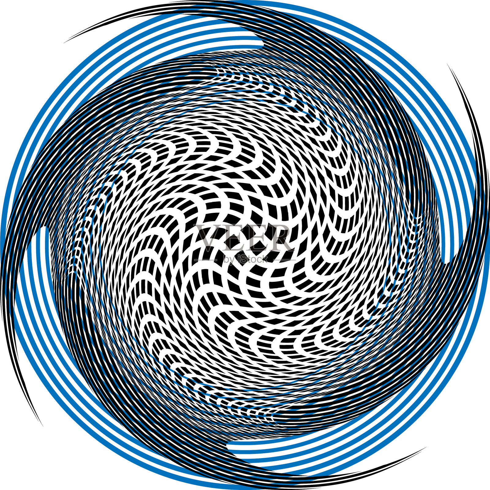 叠加抽象螺旋、漩涡、漩涡蜗壳插画图片素材
