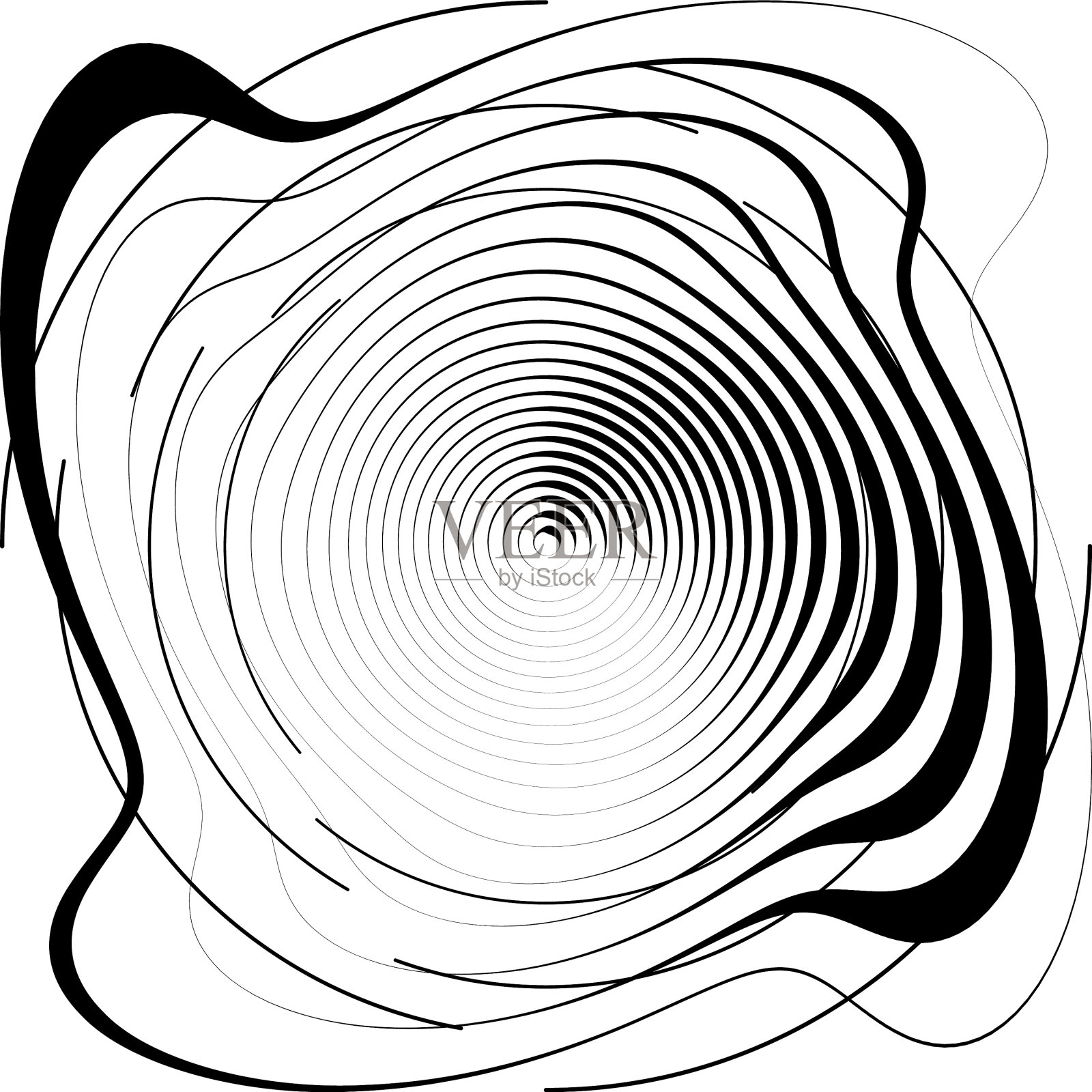 叠加抽象螺旋、漩涡、漩涡蜗壳插画图片素材