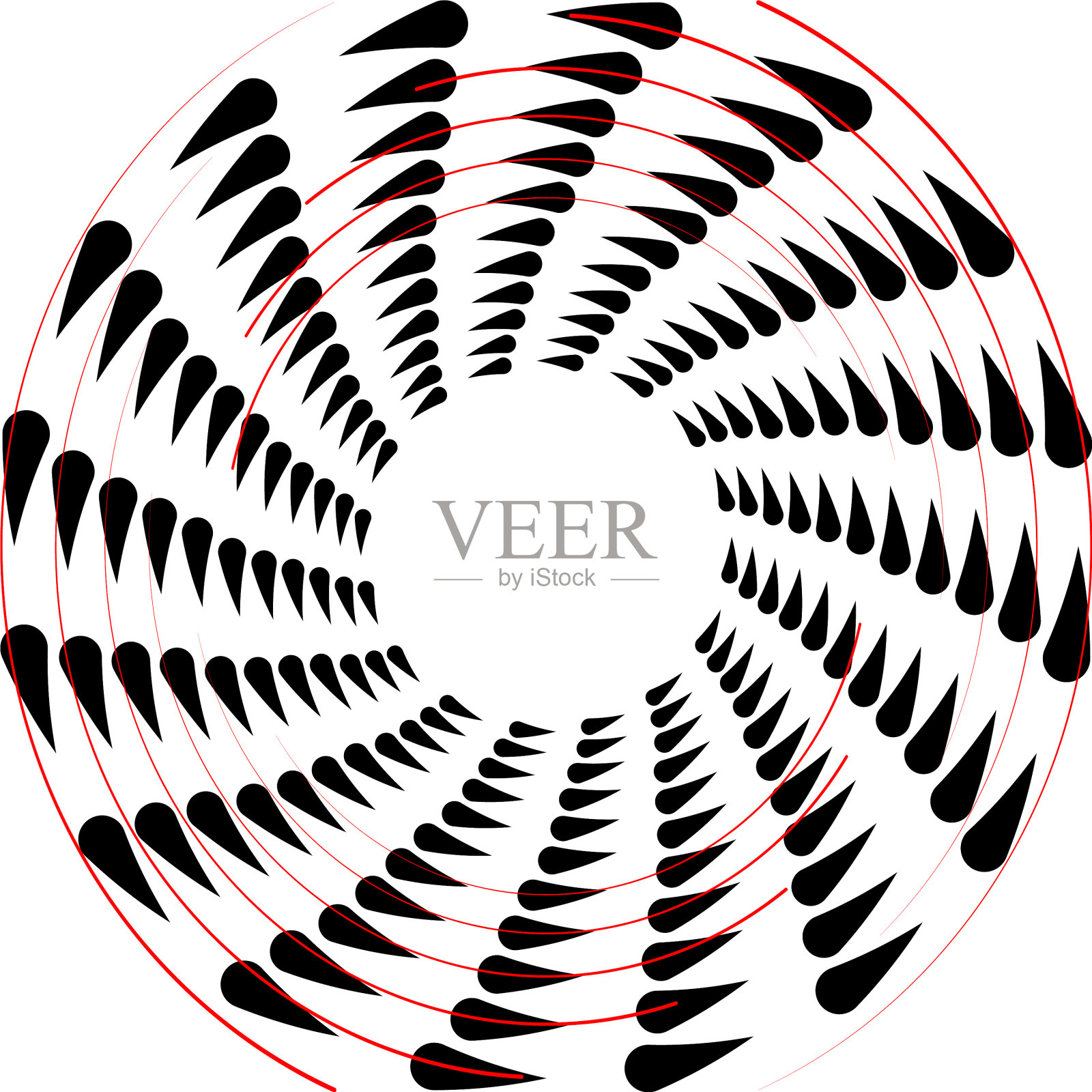 叠加抽象螺旋、漩涡、漩涡蜗壳插画图片素材