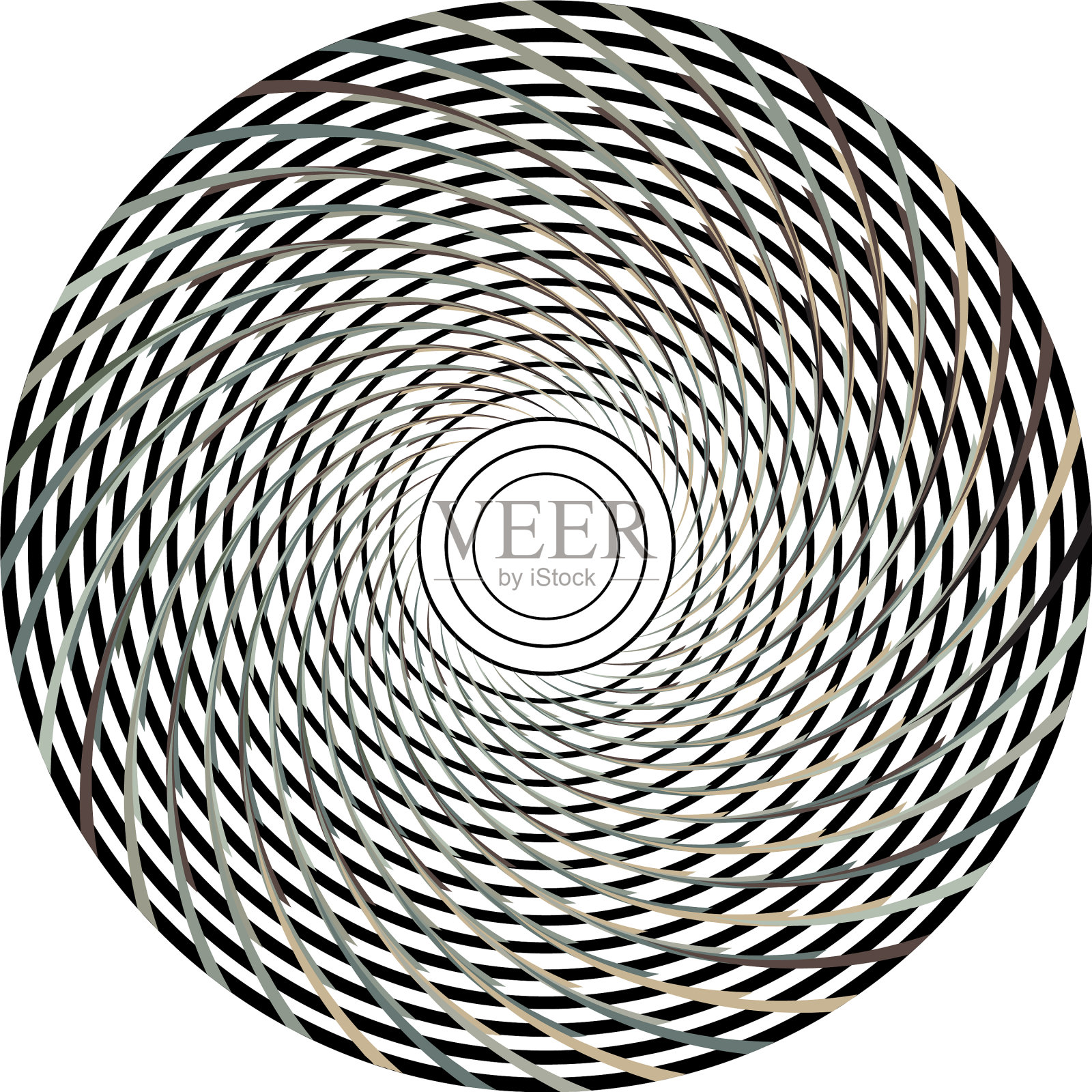 叠加抽象螺旋、漩涡、漩涡蜗壳插画图片素材