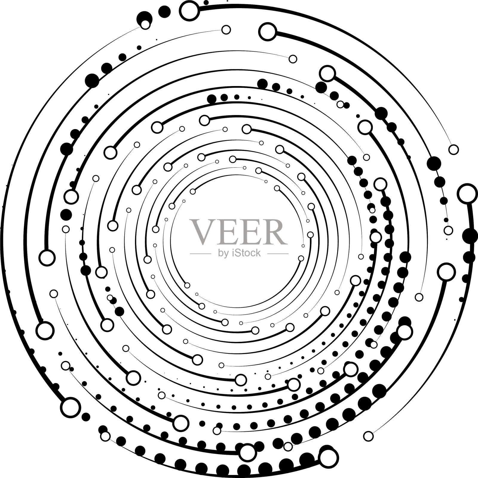 叠加抽象螺旋、漩涡、漩涡蜗壳插画图片素材