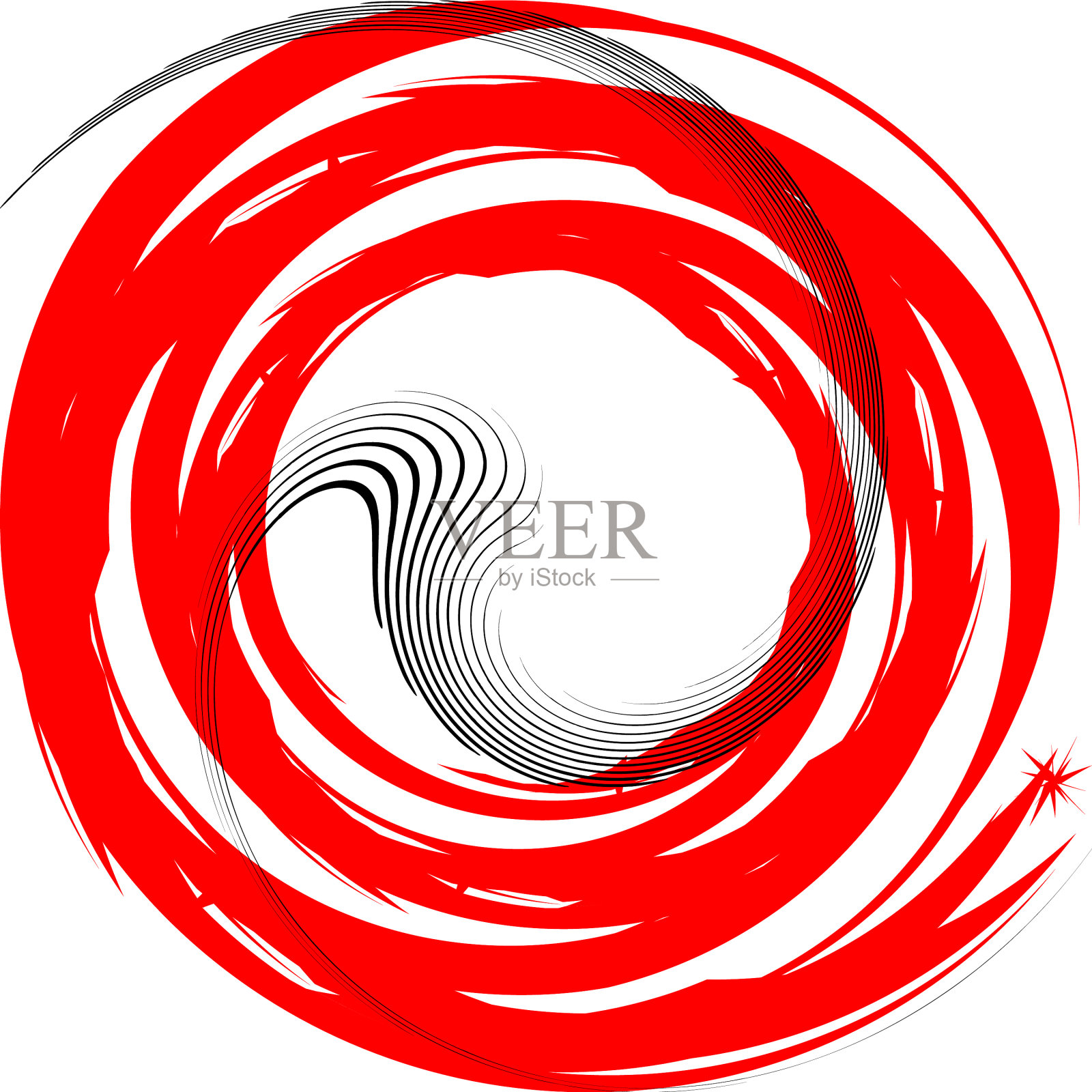 叠加抽象螺旋、漩涡、漩涡蜗壳插画图片素材